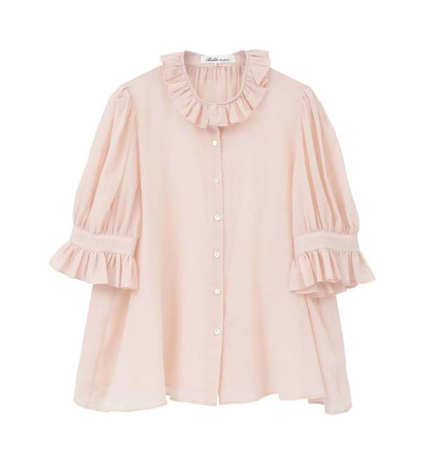 TIARA「【Bilitis dix-sept ans/ビリティス・ディセッタン】Parisiennen Blouse」|シャツ・ブラウス|ピンク