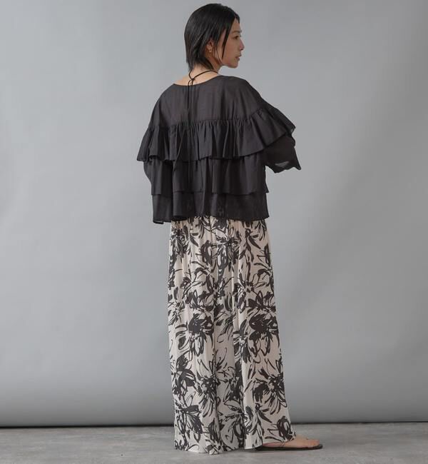 Liesse「【インド生産】ティアードフリルブラウス」|シャツ・ブラウス|