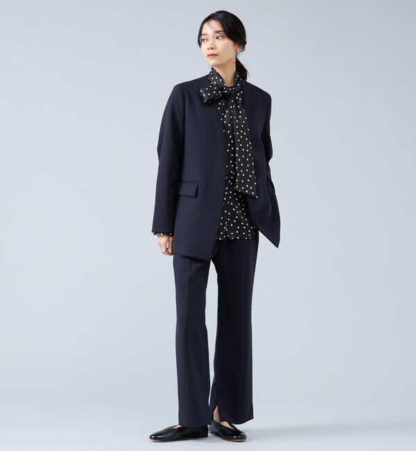 Liesse「Vカラージャケット」|ノーカラージャケット|