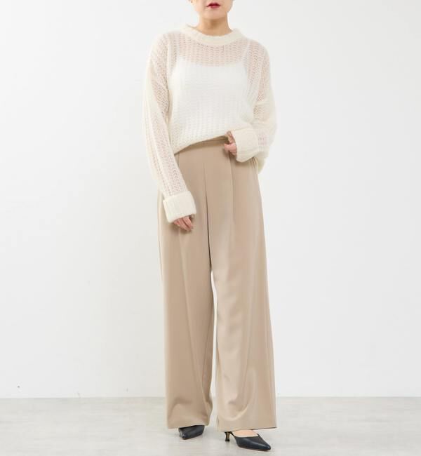 Soffitto「ローゲージシアーモヘヤ混ニットプルオーバー」|ニット・セーター|