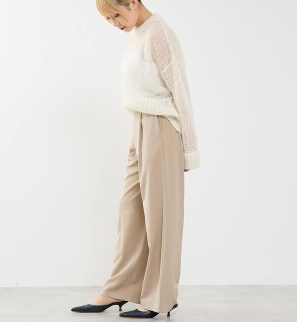 Soffitto「ローゲージシアーモヘヤ混ニットプルオーバー」|ニット・セーター|