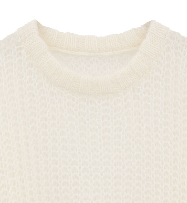 Soffitto「ローゲージシアーモヘヤ混ニットプルオーバー」|ニット・セーター|