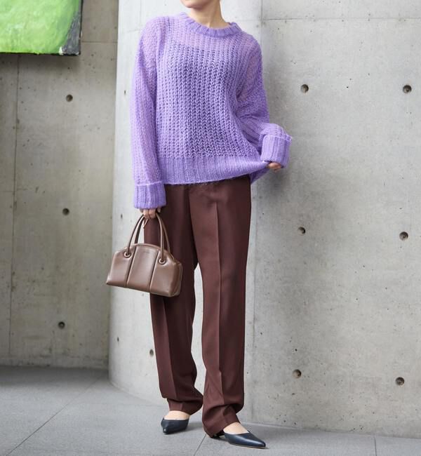 Soffitto「ローゲージシアーモヘヤ混ニットプルオーバー」|ニット・セーター|