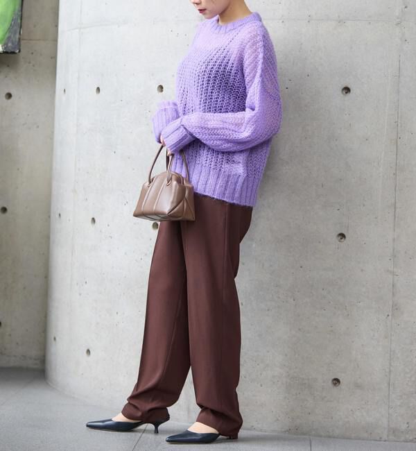 Soffitto「ローゲージシアーモヘヤ混ニットプルオーバー」|ニット・セーター|