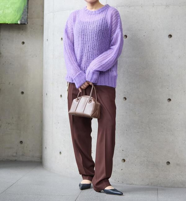 Soffitto「ローゲージシアーモヘヤ混ニットプルオーバー」|ニット・セーター|