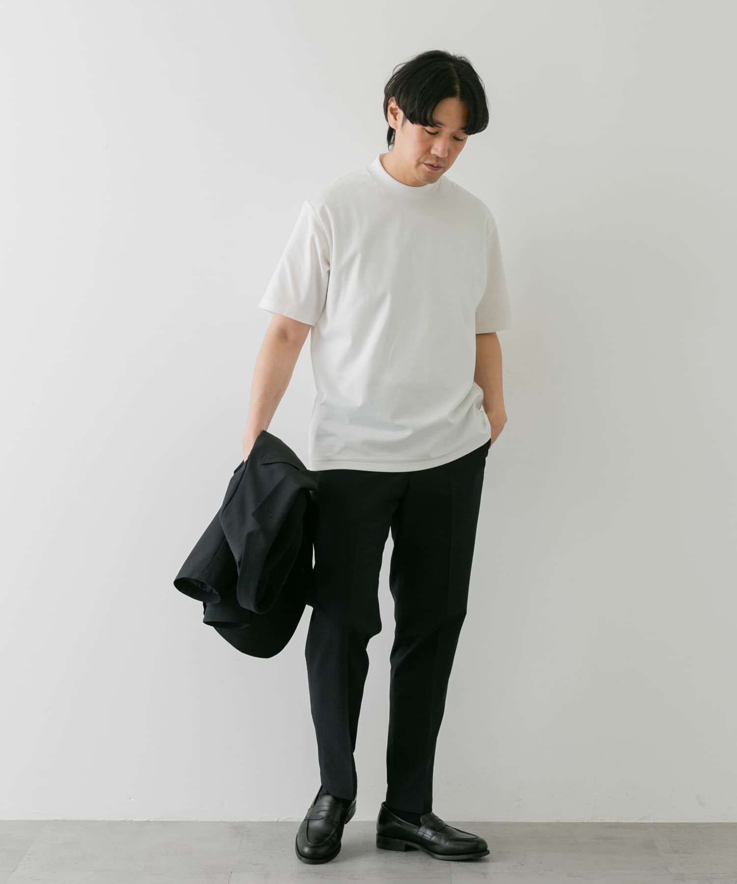 URBAN RESEARCH DOORS「『抗菌/防臭』LIFE STYLE TAILOR　シルケットポンチストレッチTシャツ」|シャツ・ブラウス|