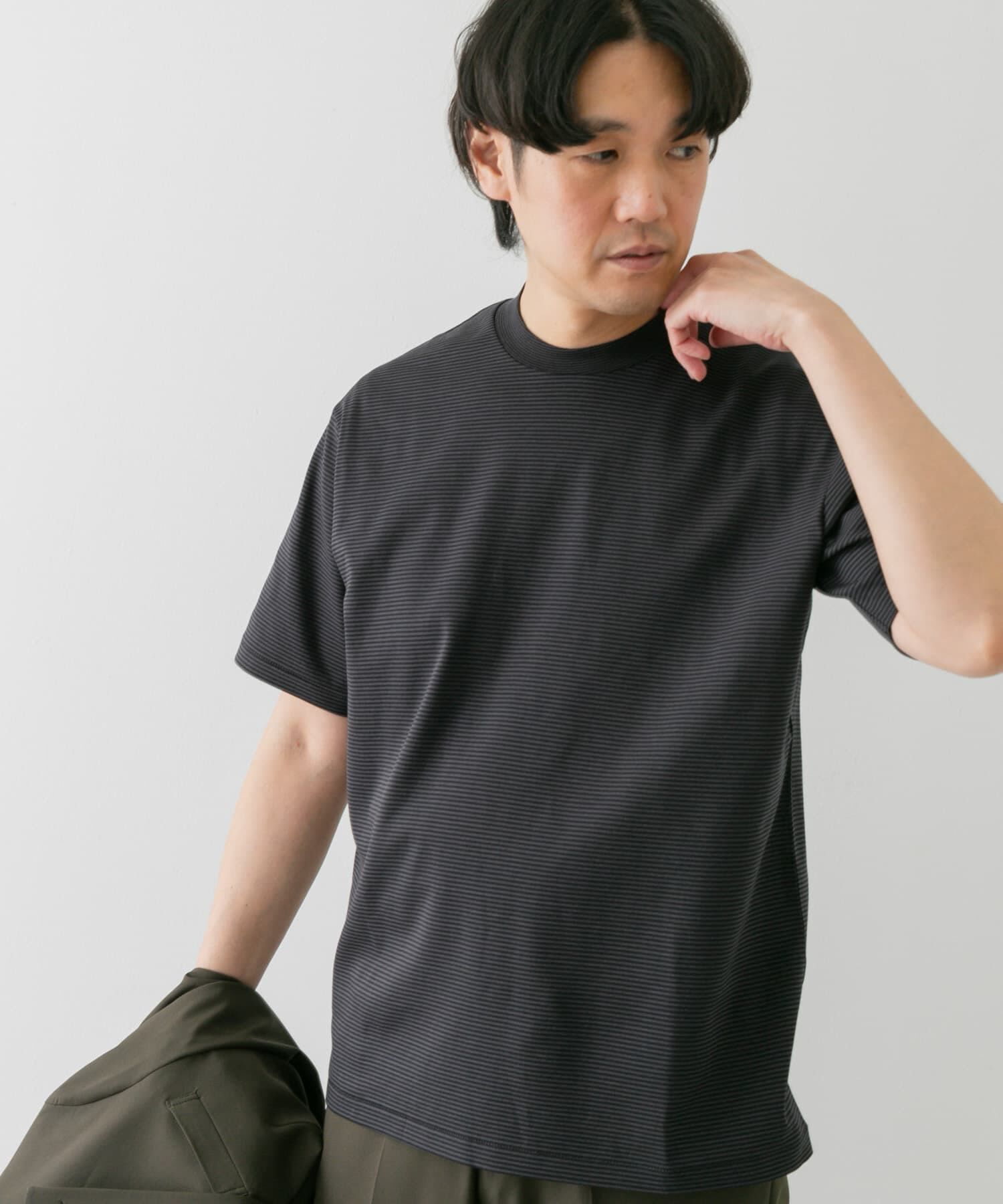 URBAN RESEARCH DOORS「『抗菌/防臭』LIFE STYLE TAILOR　シルケットポンチストレッチTシャツ」|シャツ・ブラウス|
