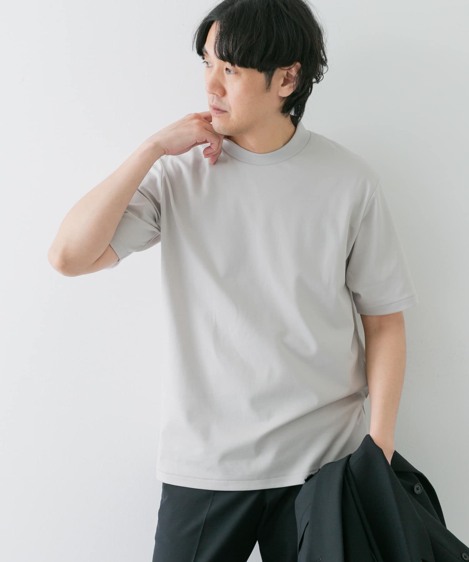 URBAN RESEARCH DOORS「『抗菌/防臭』LIFE STYLE TAILOR　シルケットポンチストレッチTシャツ」|シャツ・ブラウス|