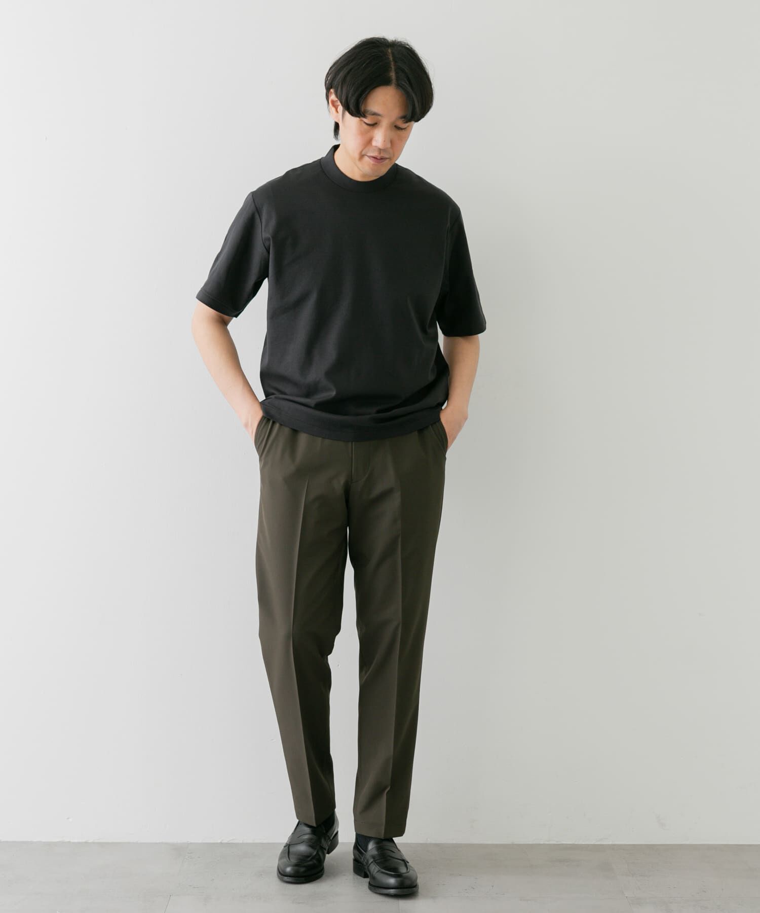 URBAN RESEARCH DOORS「『抗菌/防臭』LIFE STYLE TAILOR　シルケットポンチストレッチTシャツ」|シャツ・ブラウス|