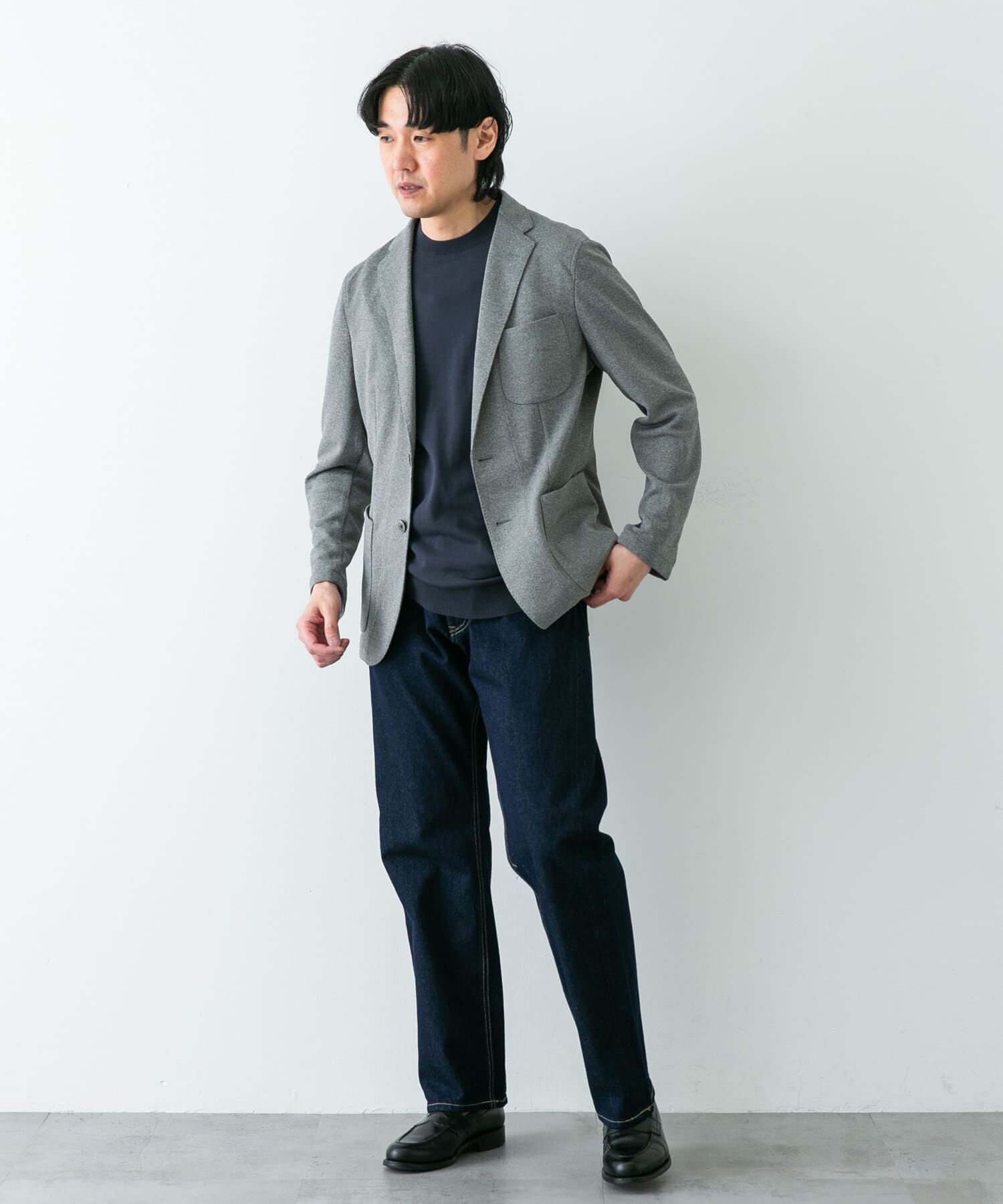 URBAN RESEARCH DOORS「『イージーケア/速乾』LIFE STYLE TAILOR　メランジニットイージージャケット」|その他|
