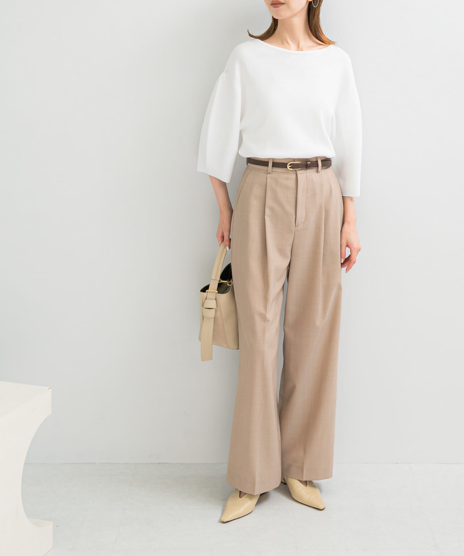 URBAN RESEARCH ROSSO「ウール混防シワハイウエストワイドスラックス」|その他|