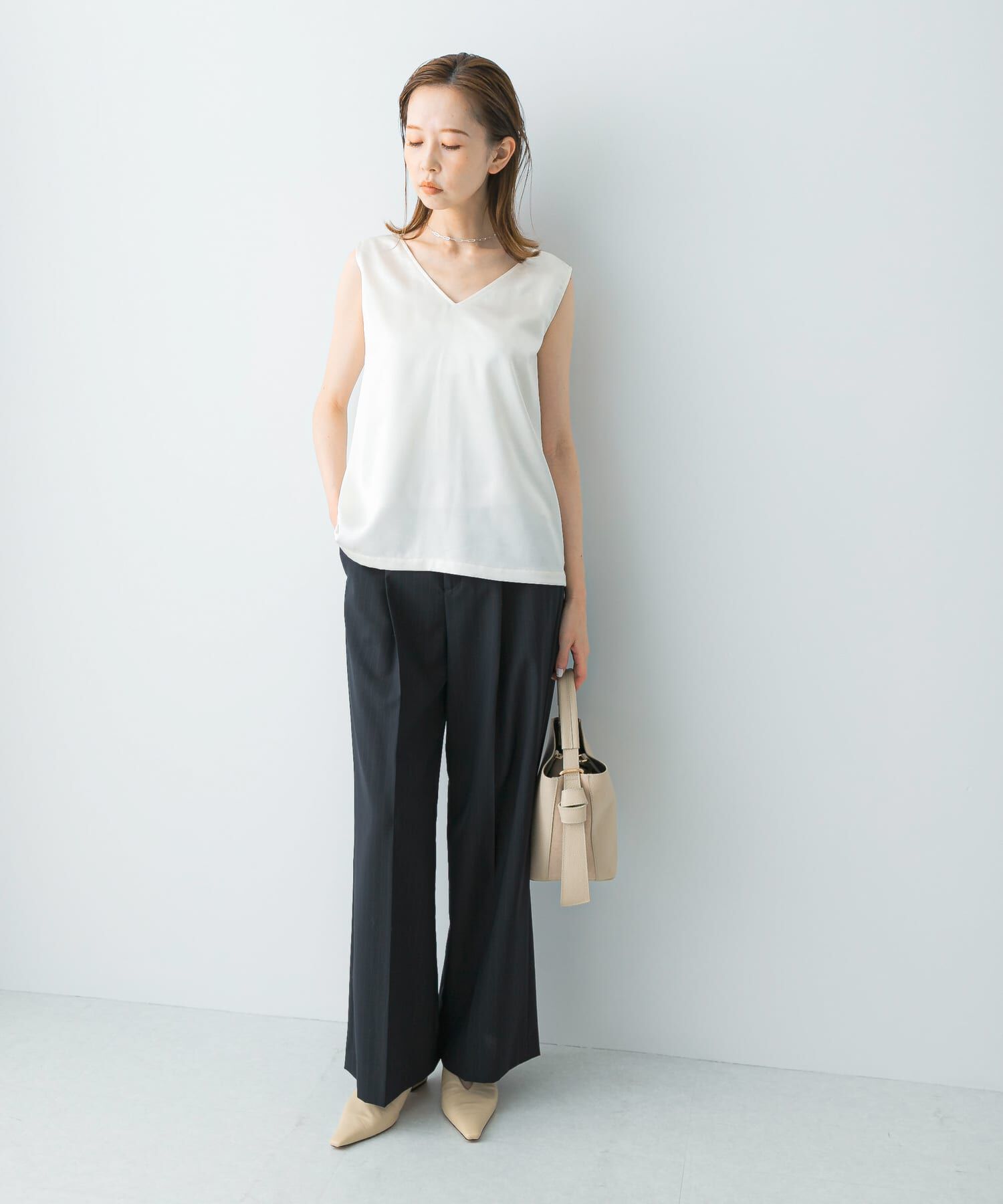 URBAN RESEARCH ROSSO「ウール混防シワハイウエストワイドスラックス」|その他|