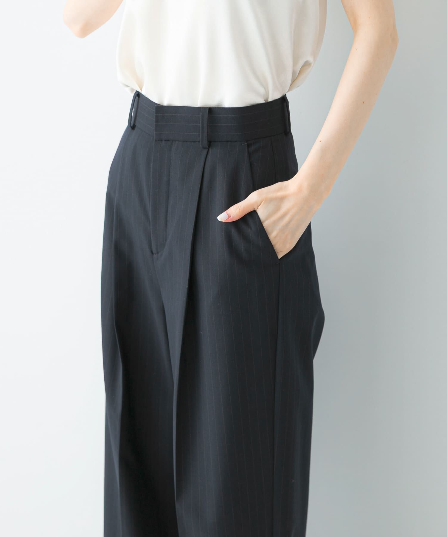 URBAN RESEARCH ROSSO「ウール混防シワハイウエストワイドスラックス」|その他|