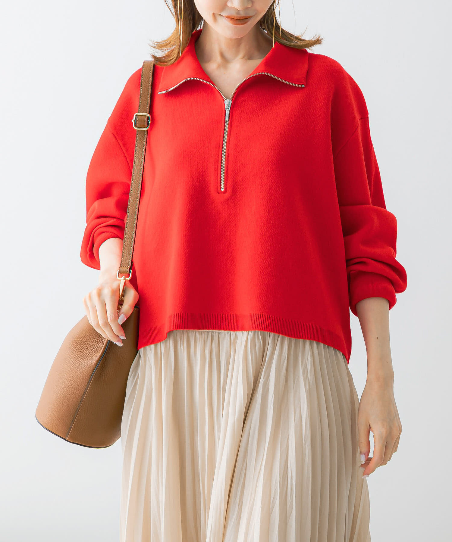 URBAN RESEARCH ROSSO「ハーフジップニット」|ニット・セーター|