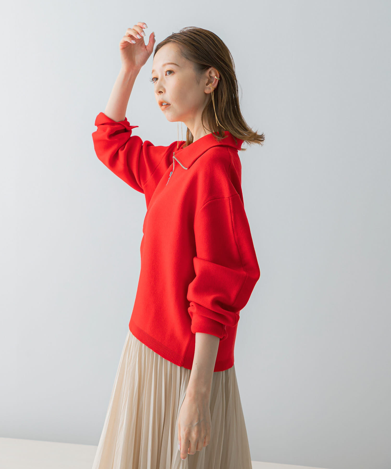 URBAN RESEARCH ROSSO「ハーフジップニット」|ニット・セーター|