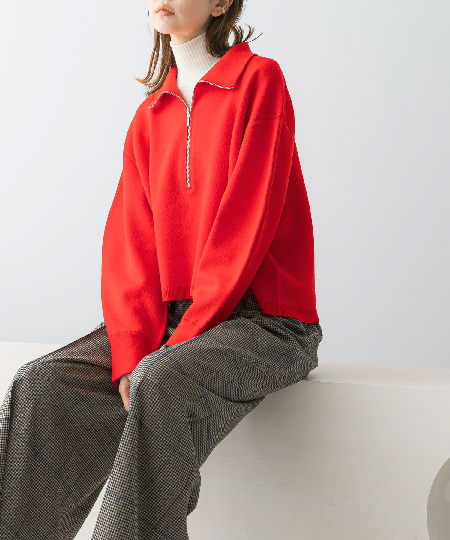 URBAN RESEARCH ROSSO「ハーフジップニット」|ニット・セーター|