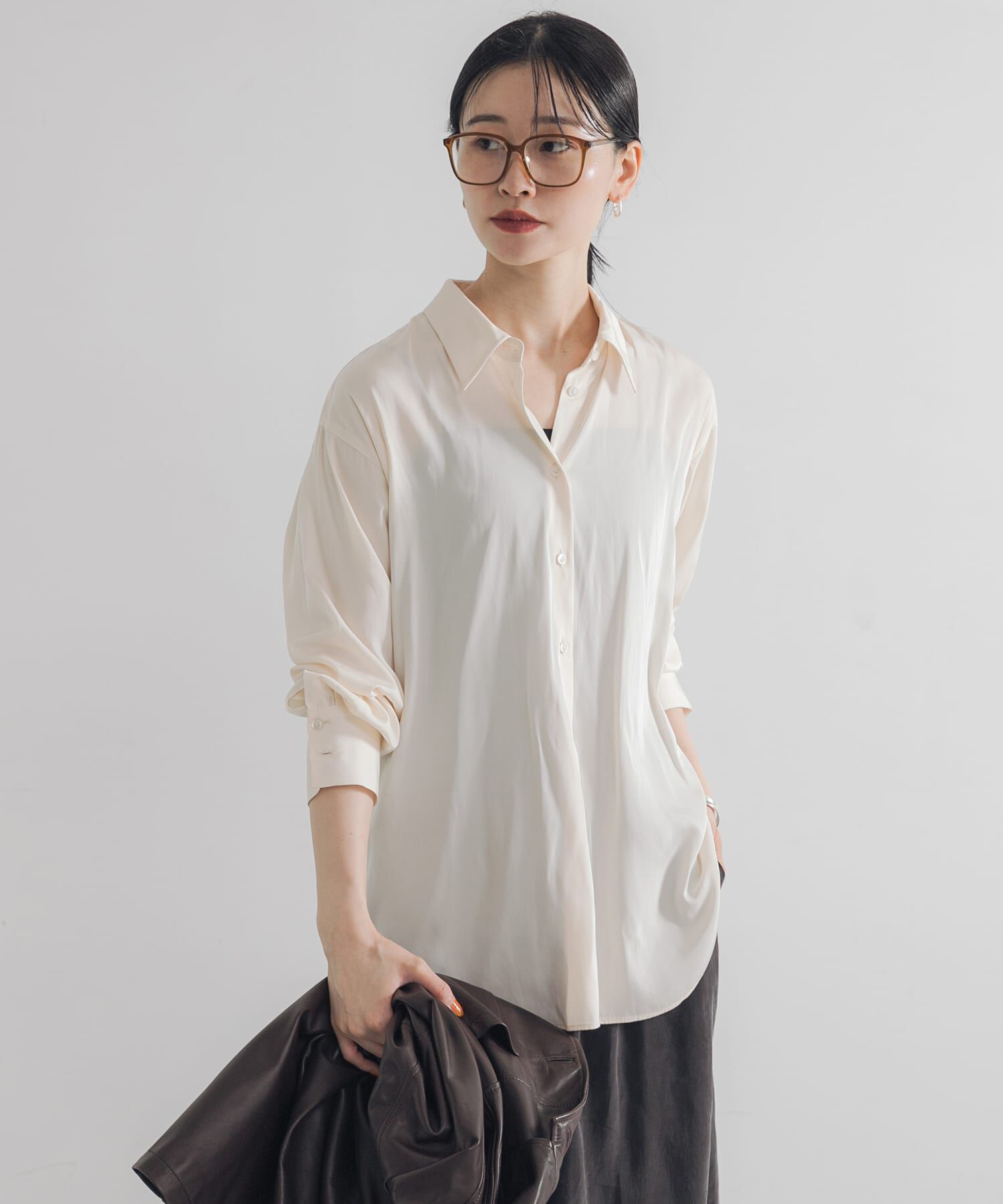 URBAN RESEARCH「レギュラーカラーシルキーシャツ」|Tシャツ・カットソー|