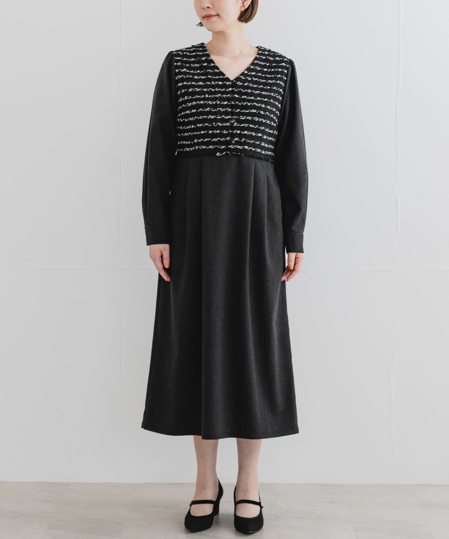 URBAN RESEARCH ROSSO「F by ROSSO　ツイードドッキングワンピース」|ワンピース|