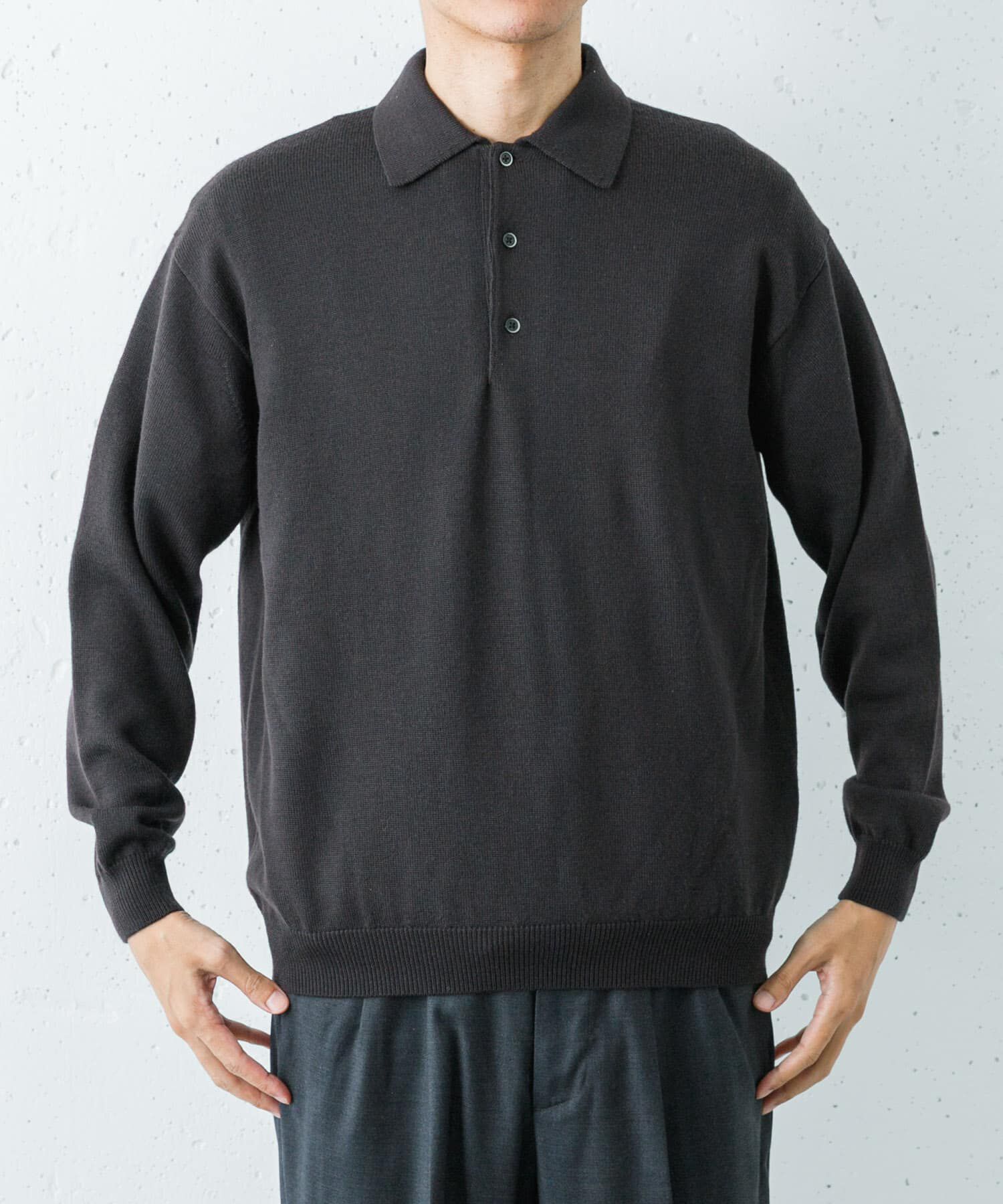 URBAN RESEARCH「CASH FEEL W/MID ニットポロ」|ニット・セーター|