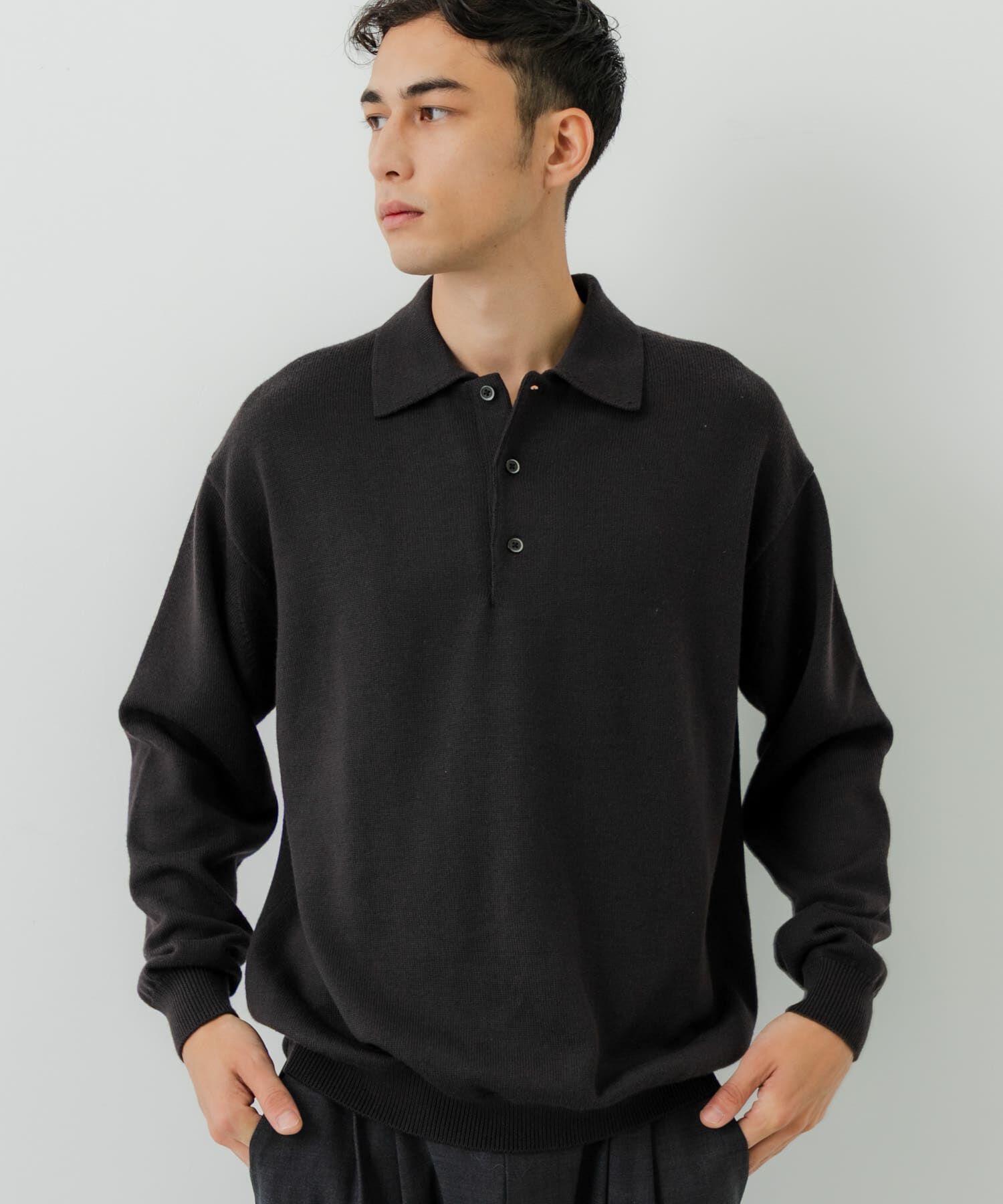 URBAN RESEARCH「CASH FEEL W/MID ニットポロ」|ニット・セーター|