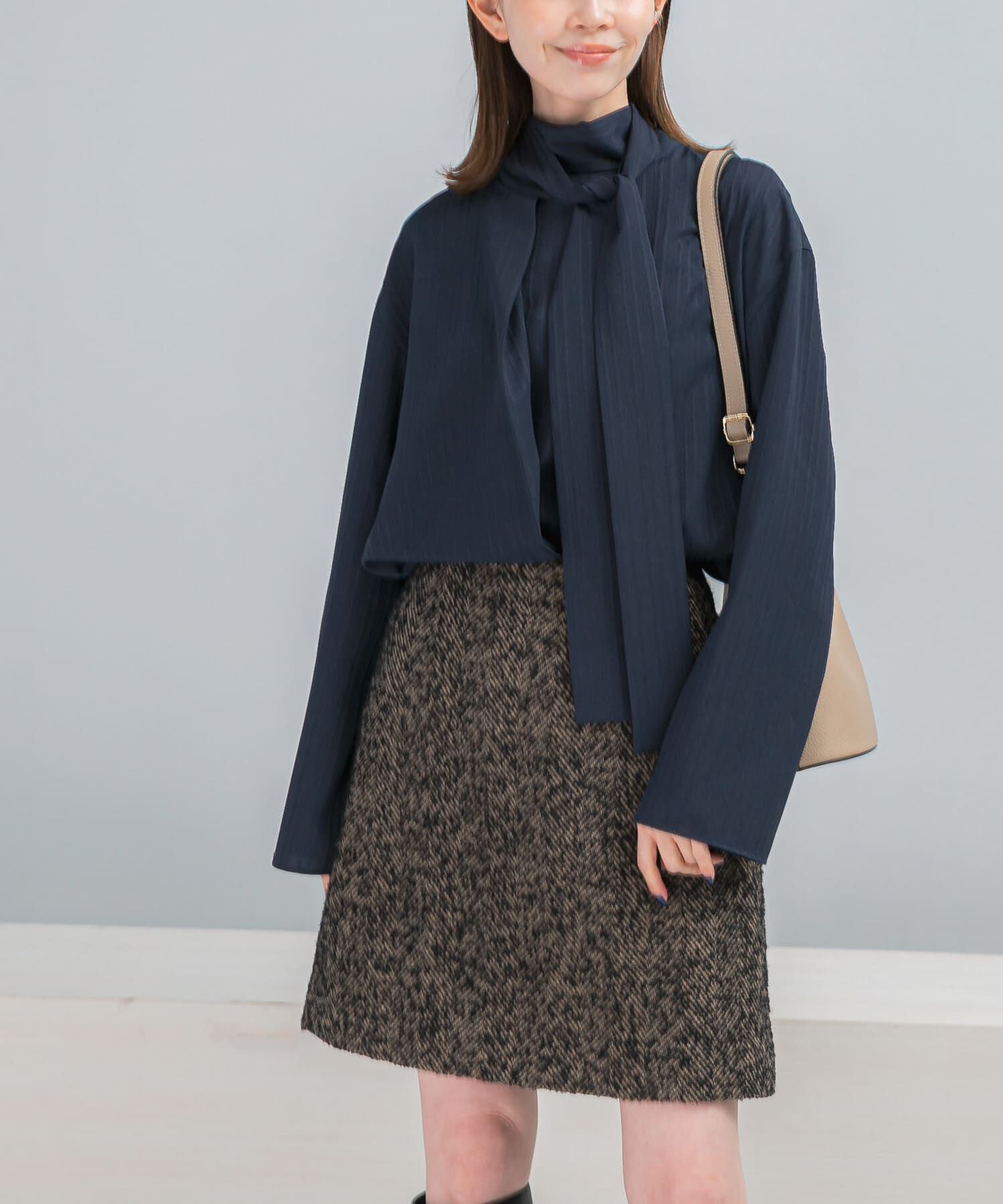 URBAN RESEARCH ROSSO「ウール混ループツイードミニスカート」|スカート|