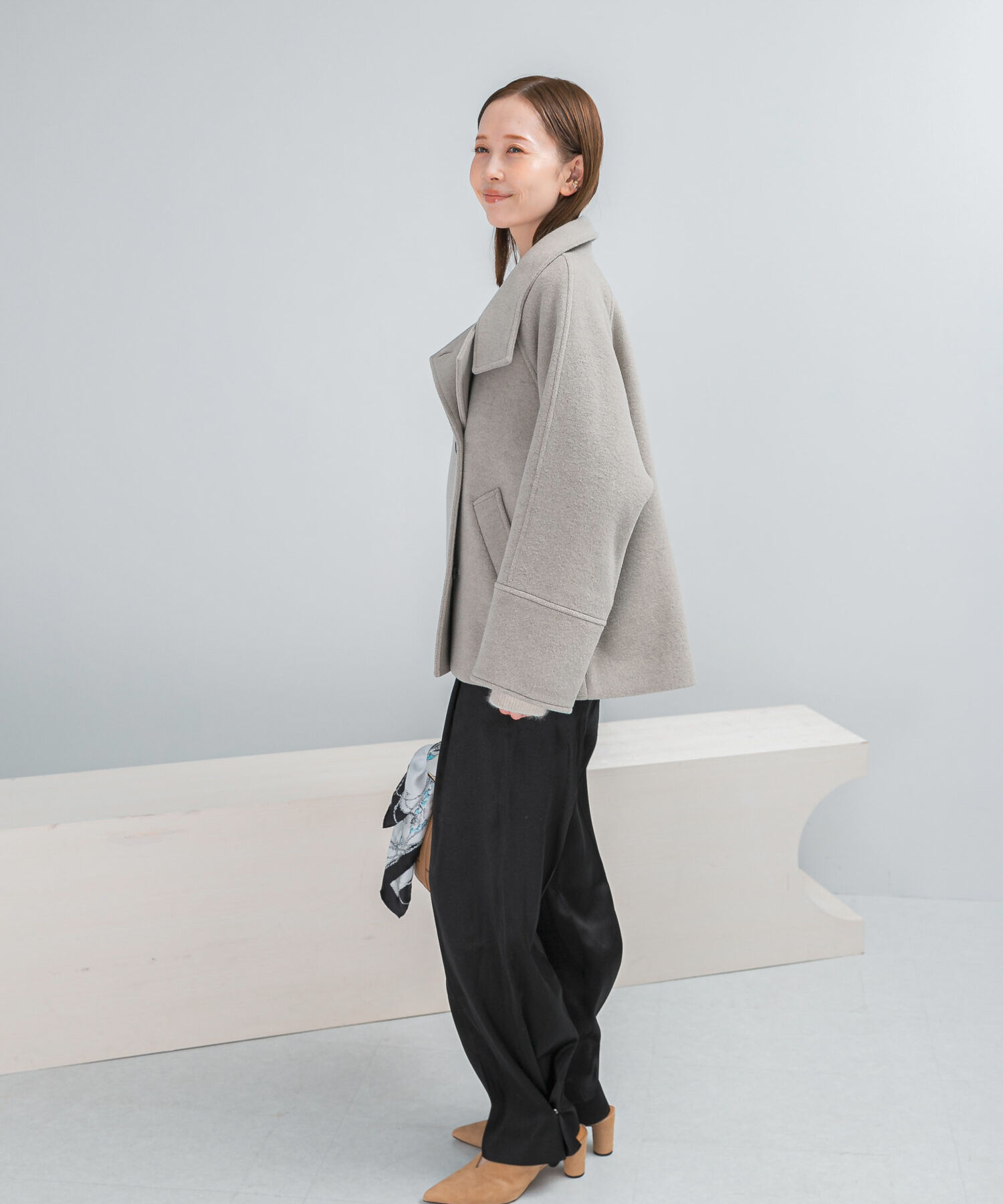 URBAN RESEARCH ROSSO「スーパー140シャルム2WAYカラーコート」|ノーカラーコート|