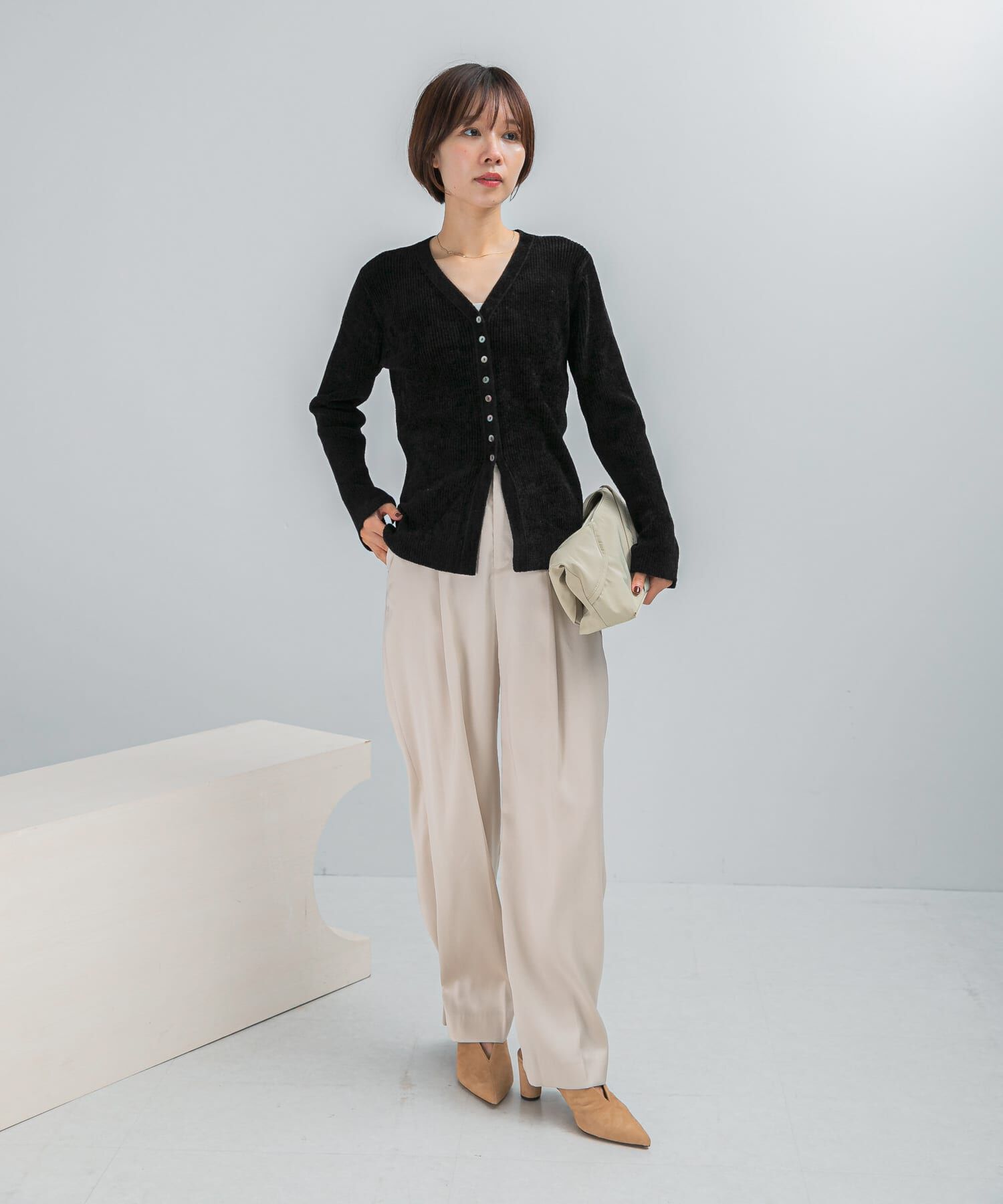 URBAN RESEARCH ROSSO「モールVネックニットカーディガン」|カーディガン|