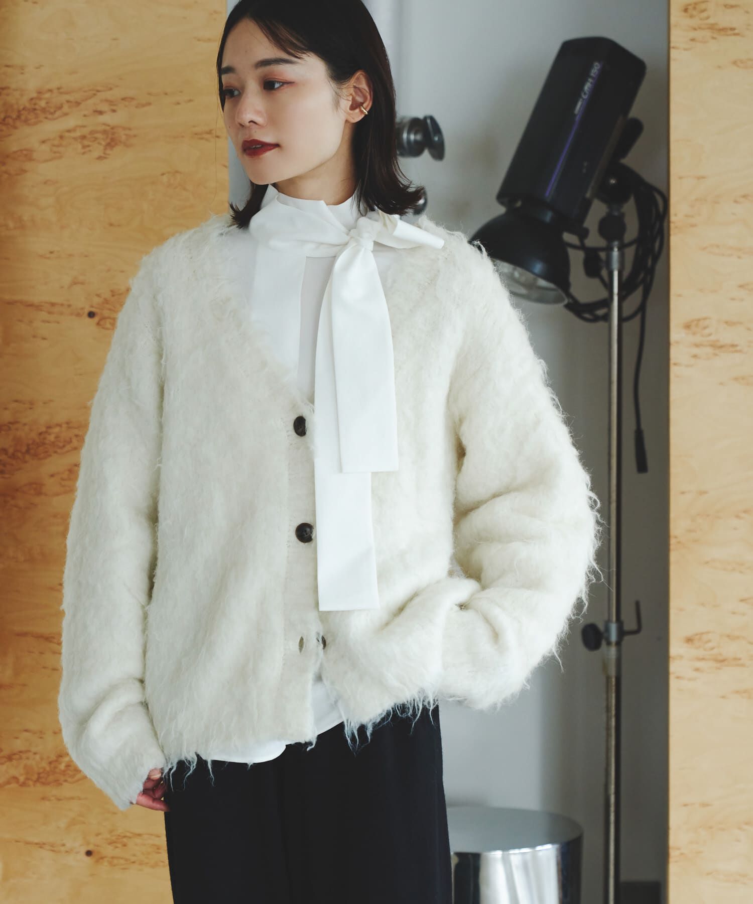 URBAN RESEARCH ROSSO「Mewl　ファーカーディガン」|カーディガン|オフホワイト