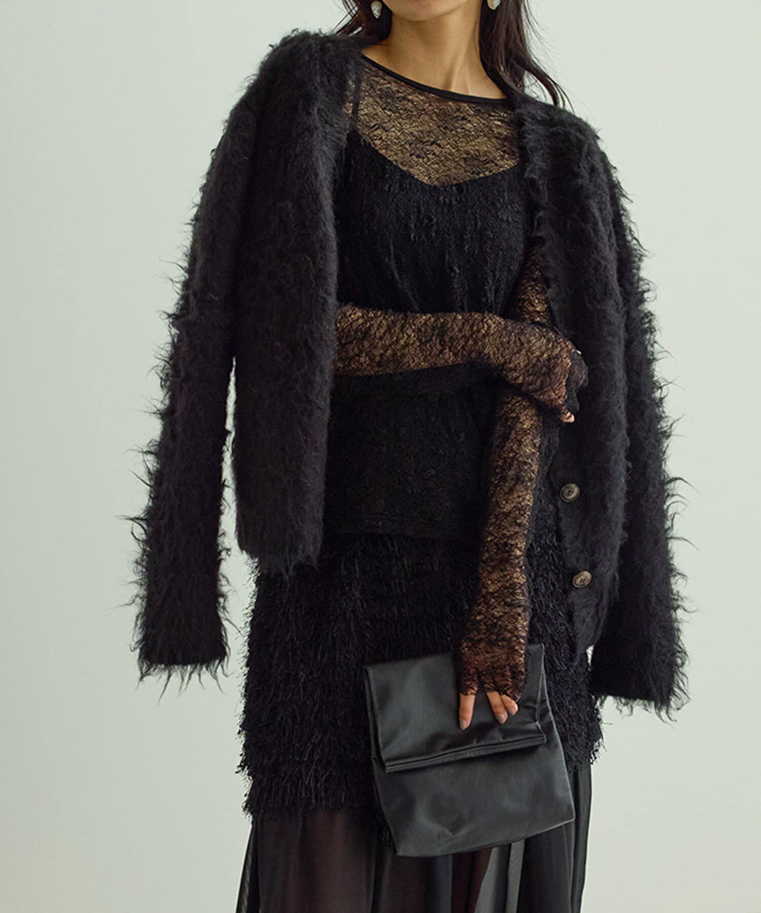 URBAN RESEARCH ROSSO「Mewl　ファーカーディガン」|カーディガン|