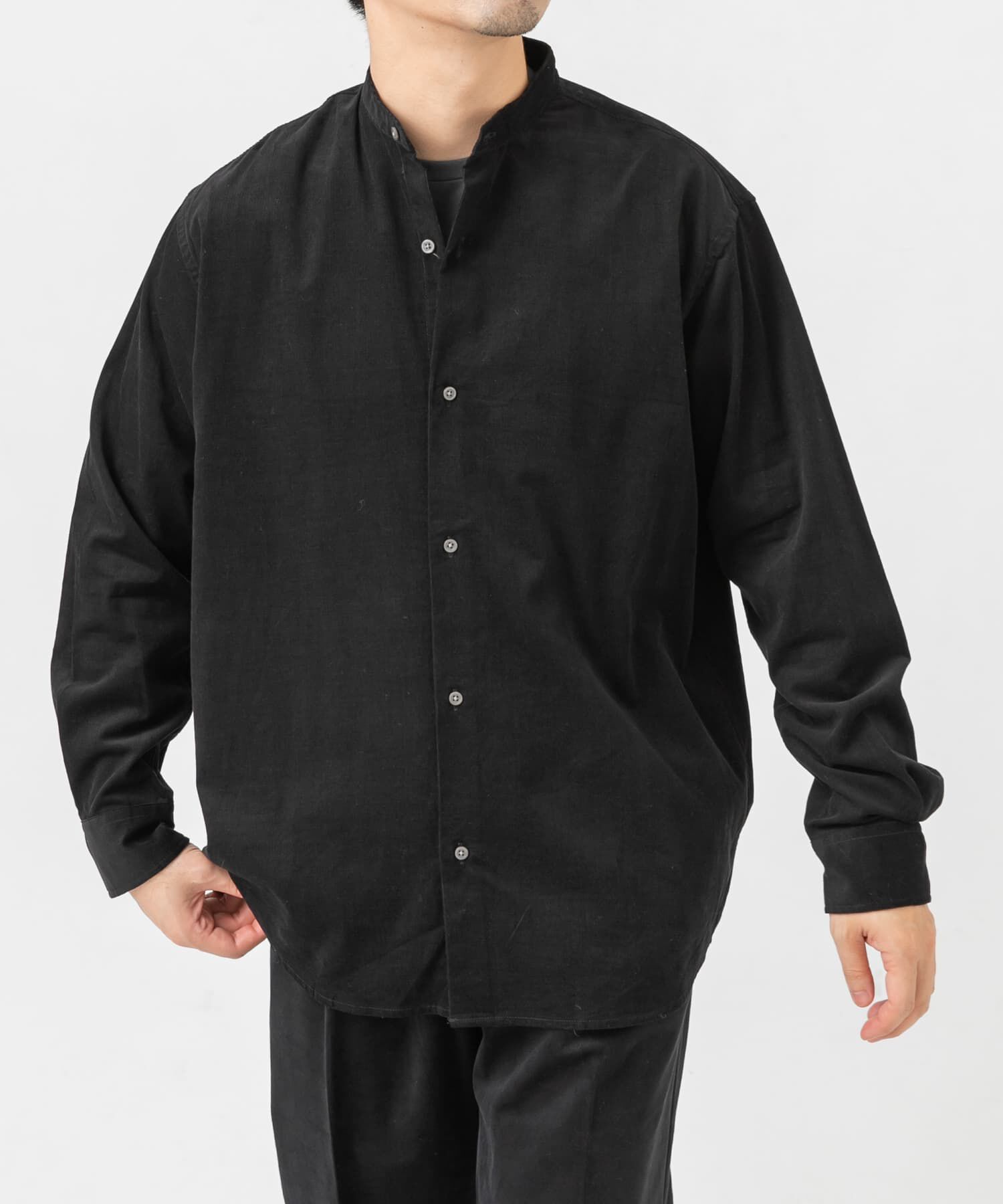 URBAN RESEARCH ROSSO「アーバンリラックスコーデュロイバンドシャツ」|シャツ・ブラウス|