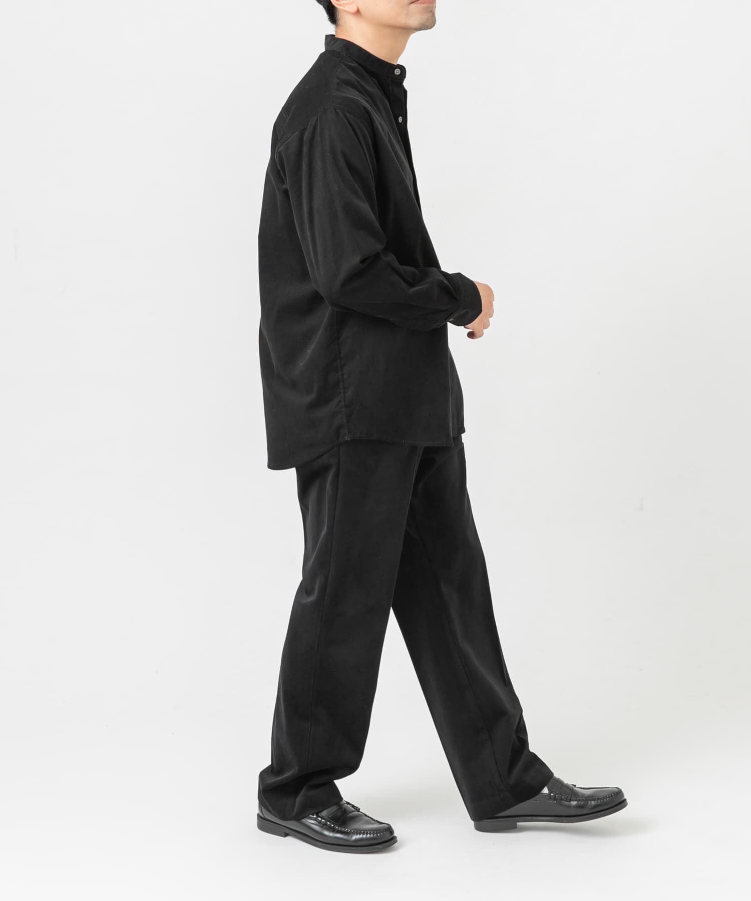 URBAN RESEARCH ROSSO「アーバンリラックスコーデュロイバンドシャツ」|シャツ・ブラウス|