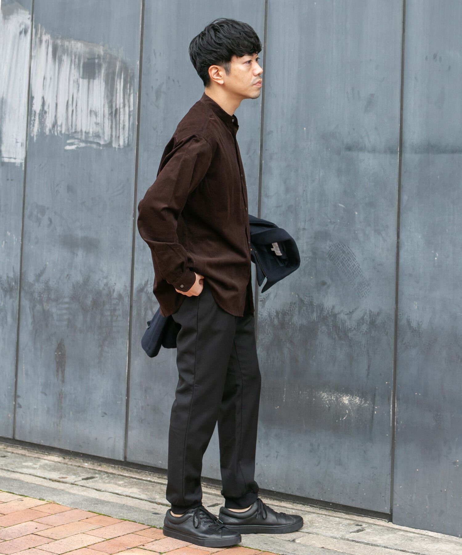 URBAN RESEARCH ROSSO「アーバンリラックスコーデュロイバンドシャツ」|シャツ・ブラウス|