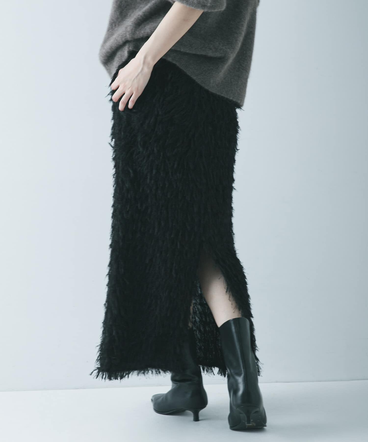 URBAN RESEARCH「フリンジジャガードスカート」|スカート|