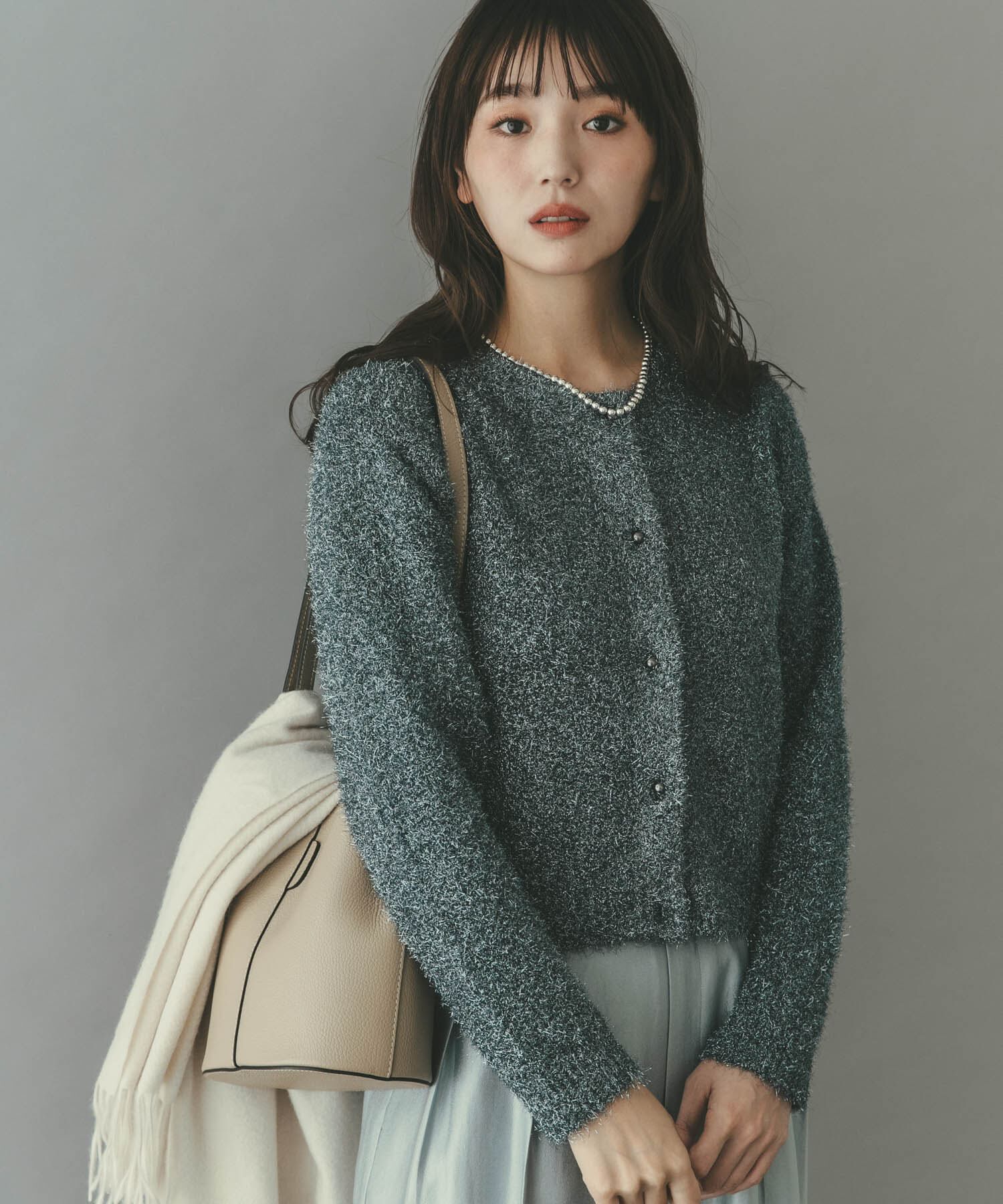 URBAN RESEARCH ROSSO「ラメシャギーカーディガン」|カーディガン|