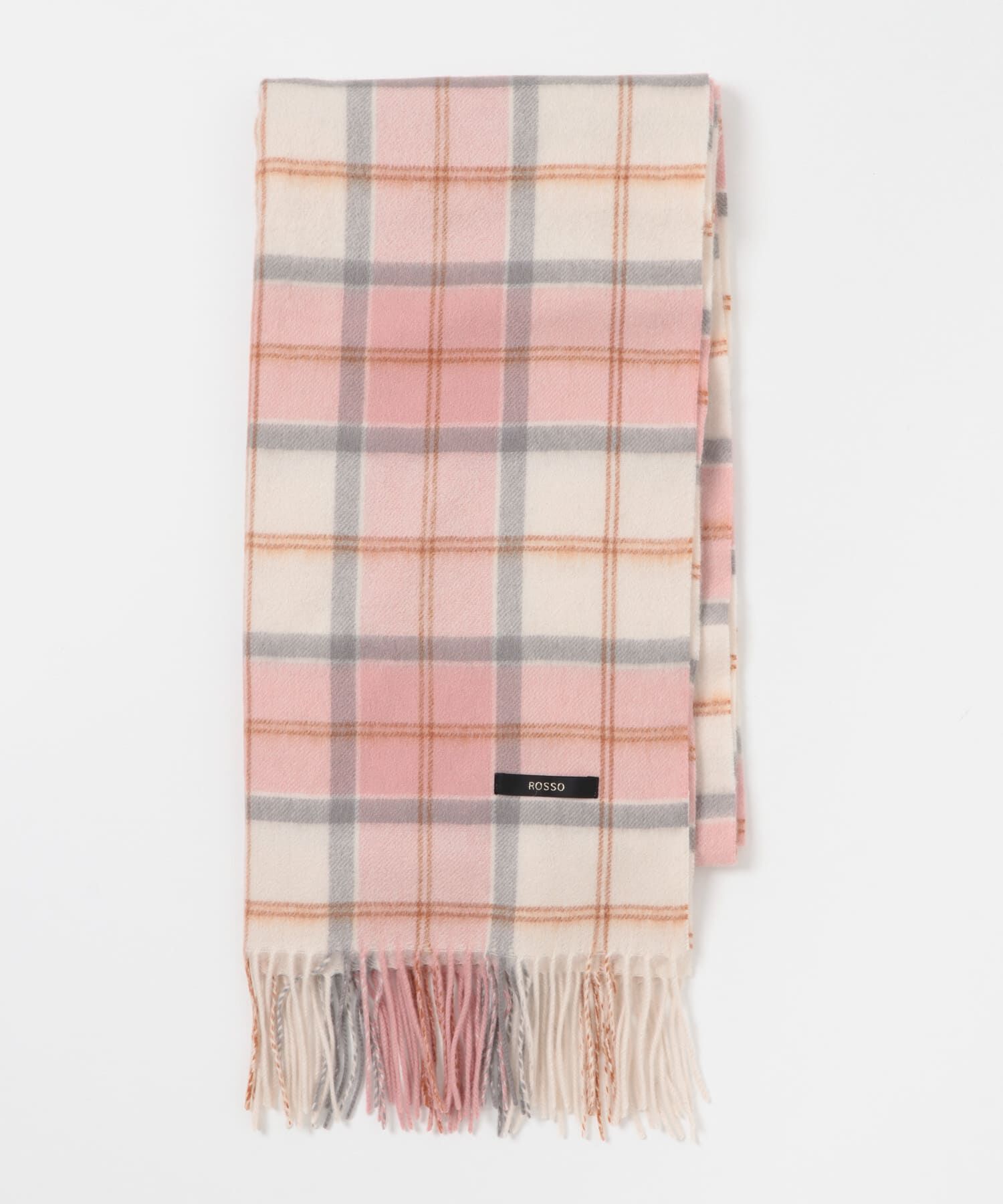URBAN RESEARCH ROSSO「カシミヤ混チェックストール」|マフラー|ピンク