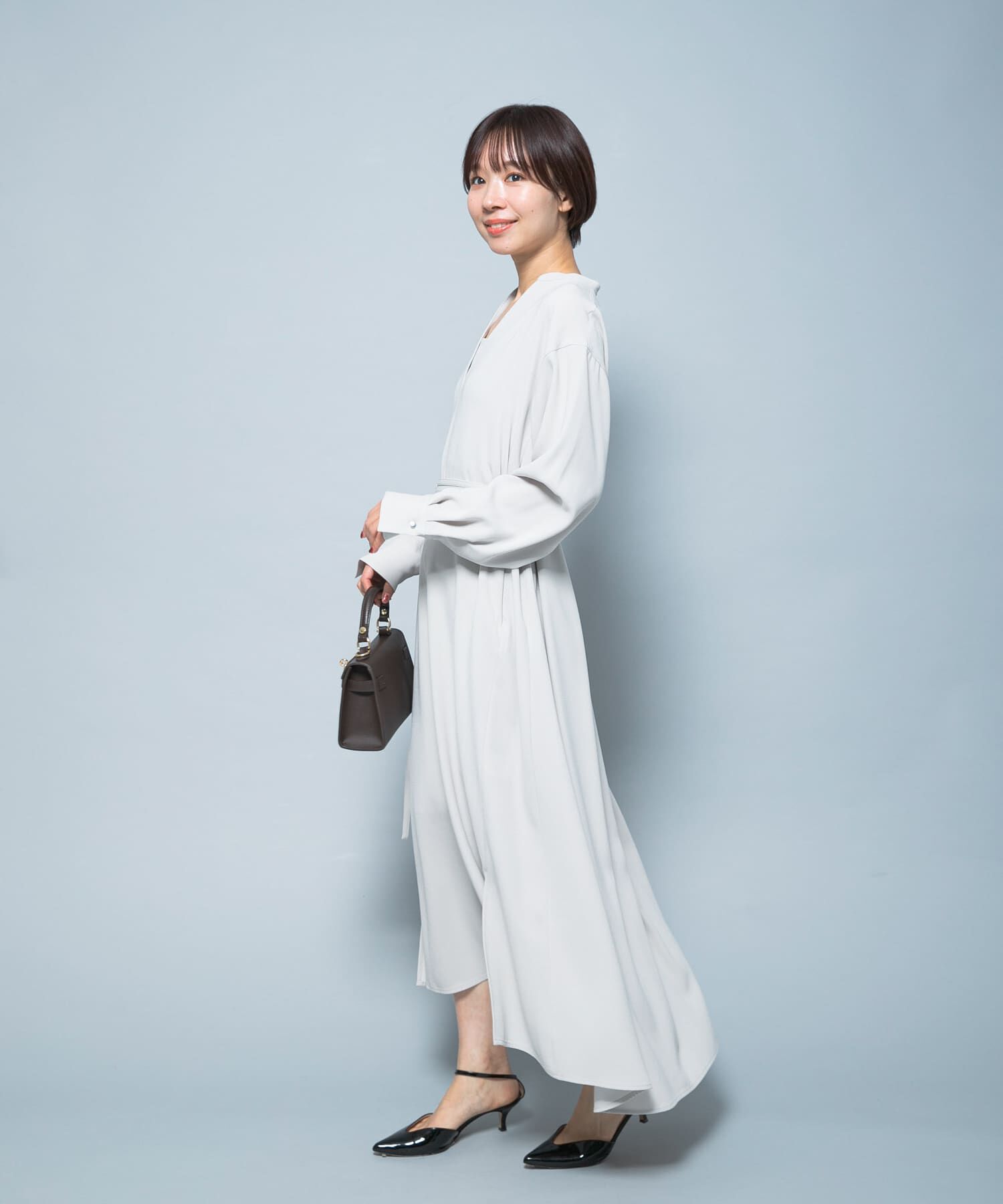 URBAN RESEARCH ROSSO「トリアセテート混Vネックワンピース」|ワンピース|