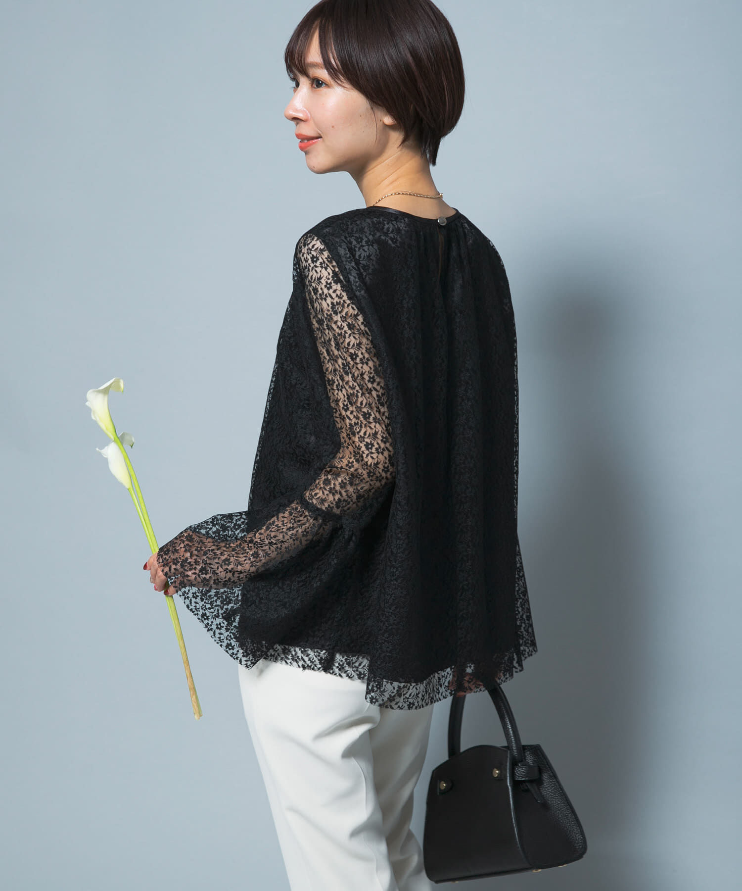 URBAN RESEARCH ROSSO「フレアスリーブレースブラウス」|シャツ・ブラウス|