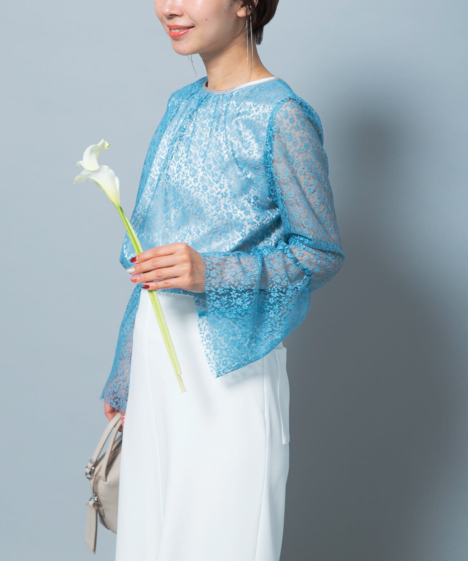 URBAN RESEARCH ROSSO「フレアスリーブレースブラウス」|シャツ・ブラウス|