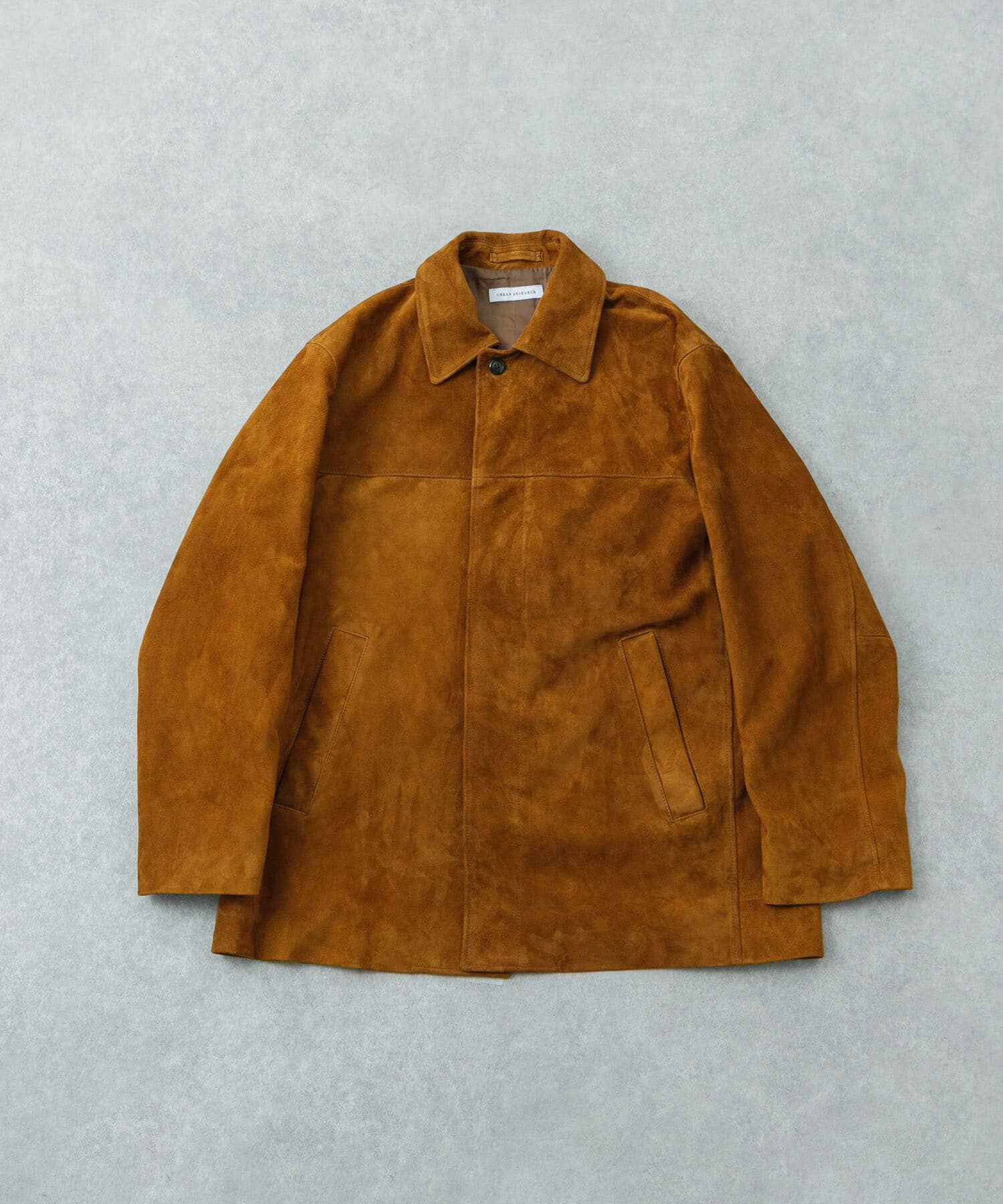 URBAN RESEARCH「GOAT SUEDE MAC COAT」|ノーカラーコート|