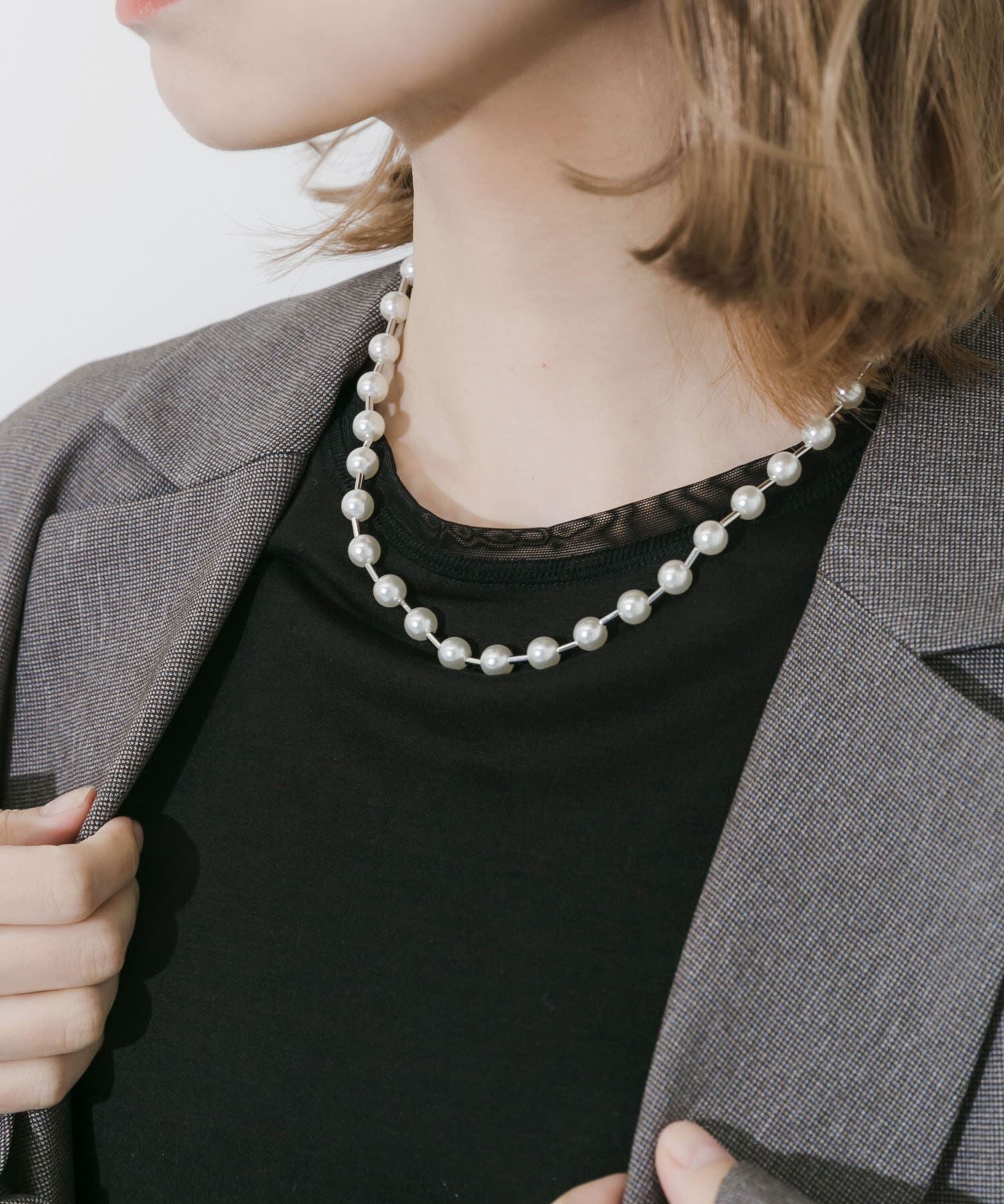 SMELLY「パールビーズネックレス」|ネックレス|