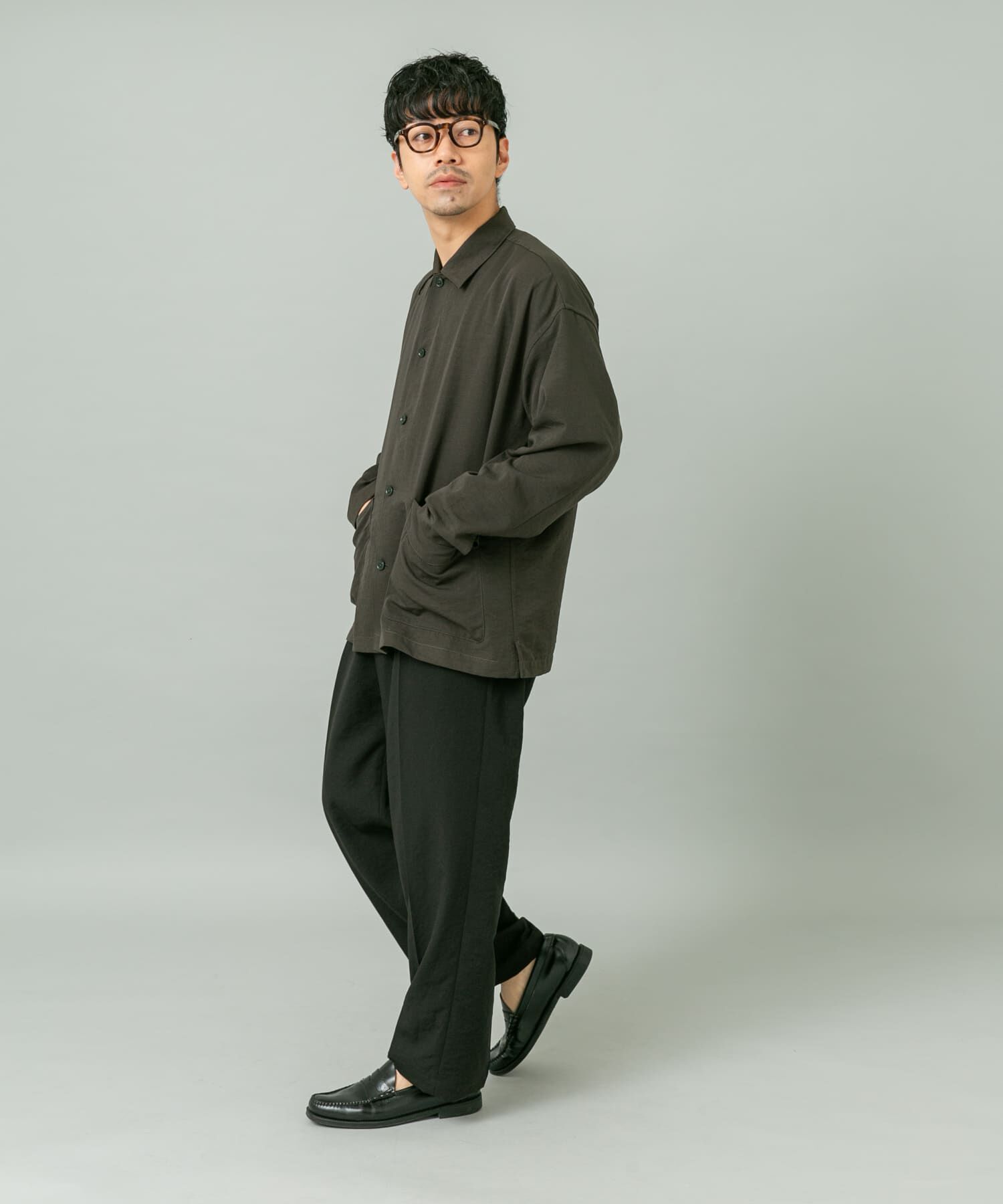 URBAN RESEARCH ROSSO「『セットアップ対応』ドライイージーシャツジャケット」|ノーカラーコート|