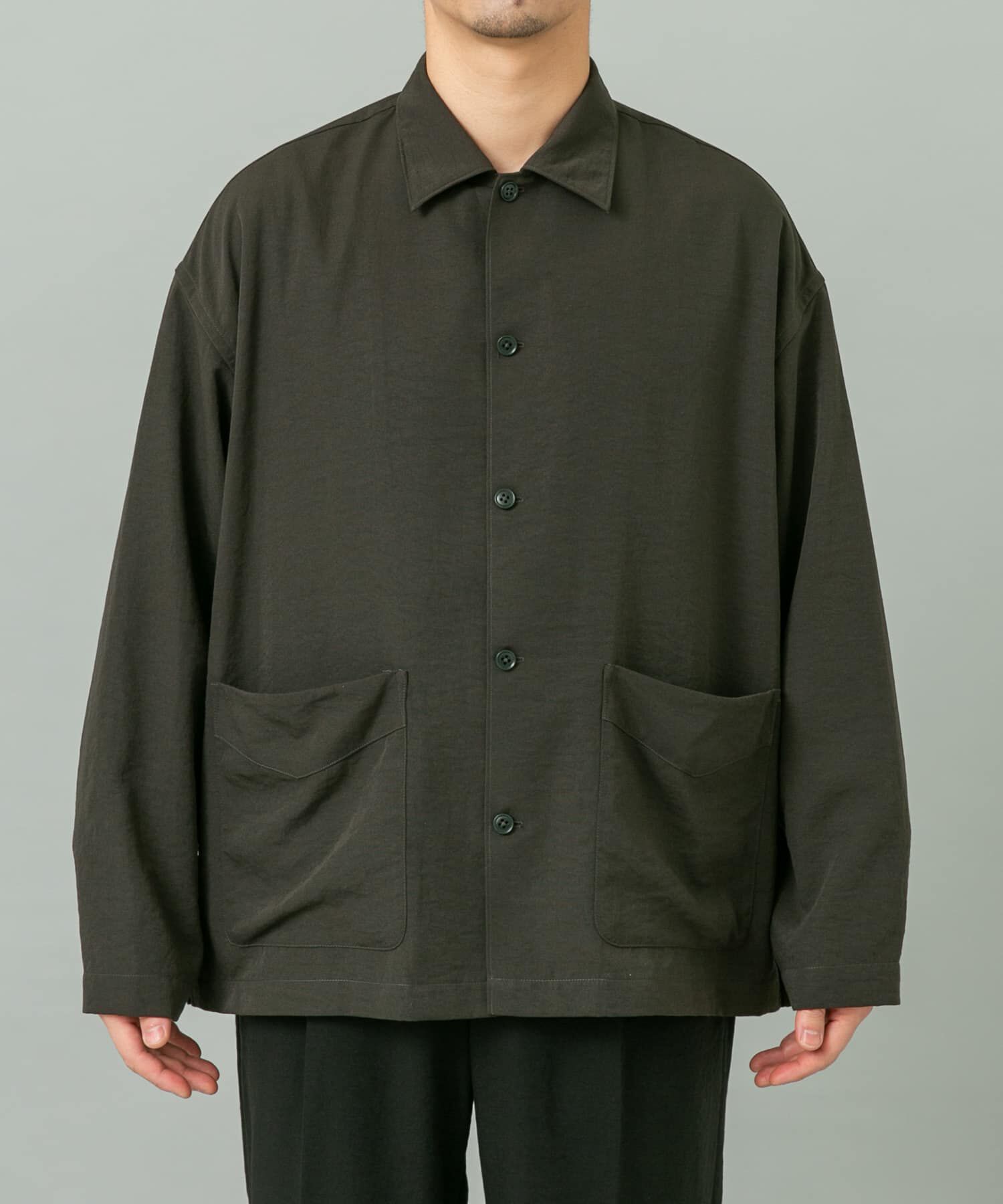 URBAN RESEARCH ROSSO「『セットアップ対応』ドライイージーシャツジャケット」|ノーカラーコート|