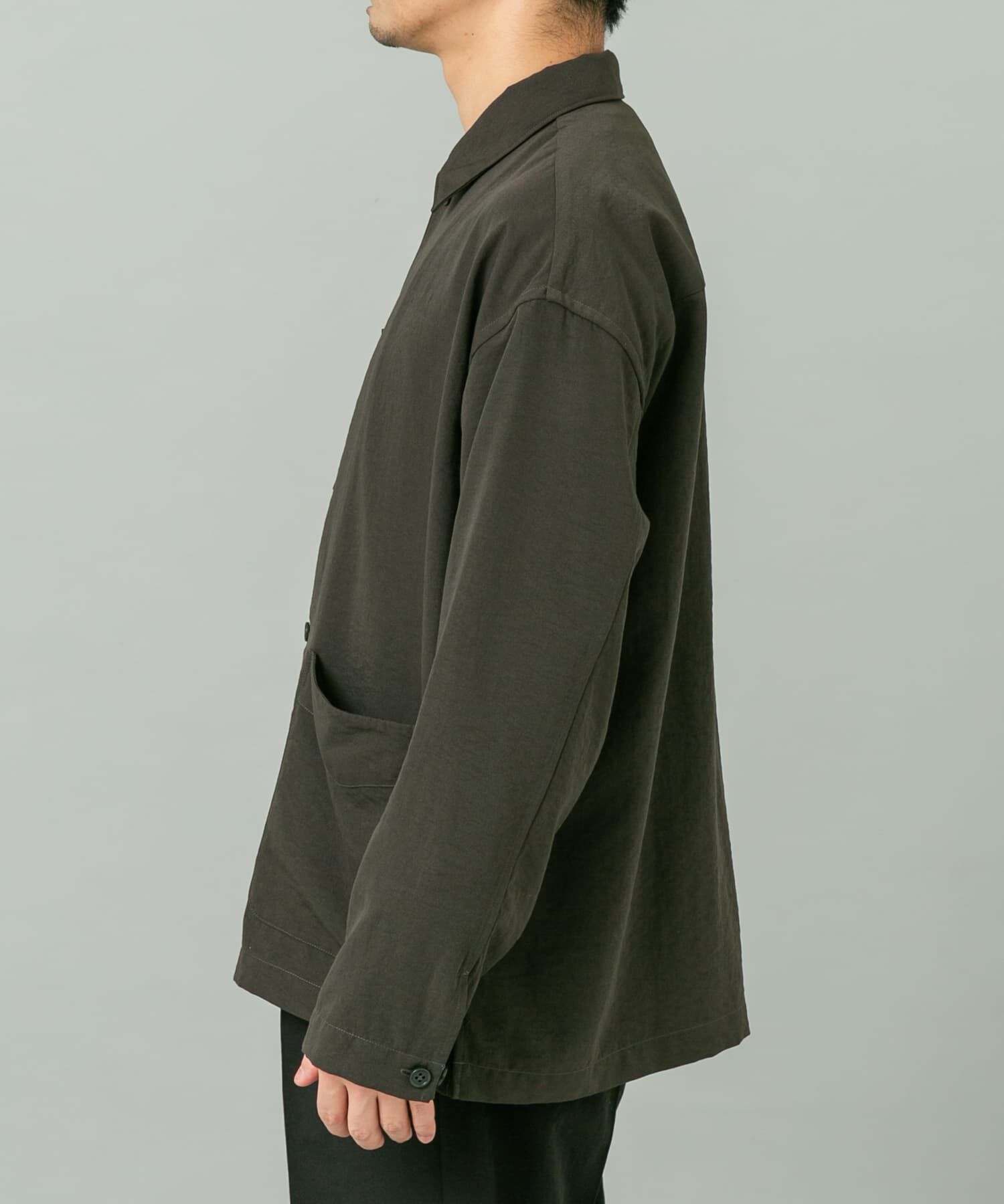 URBAN RESEARCH ROSSO「『セットアップ対応』ドライイージーシャツジャケット」|ノーカラーコート|