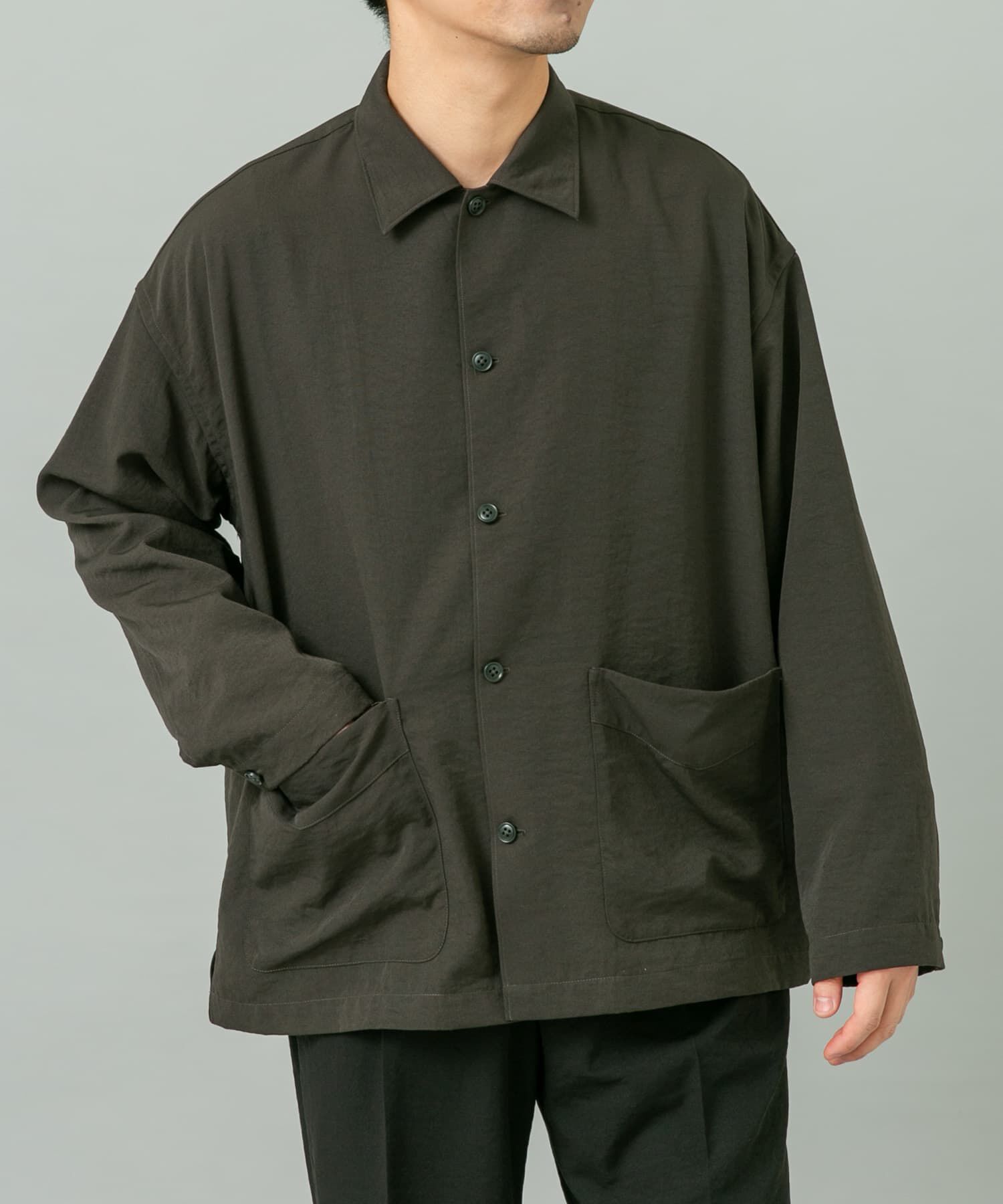 URBAN RESEARCH ROSSO「『セットアップ対応』ドライイージーシャツジャケット」|ノーカラーコート|
