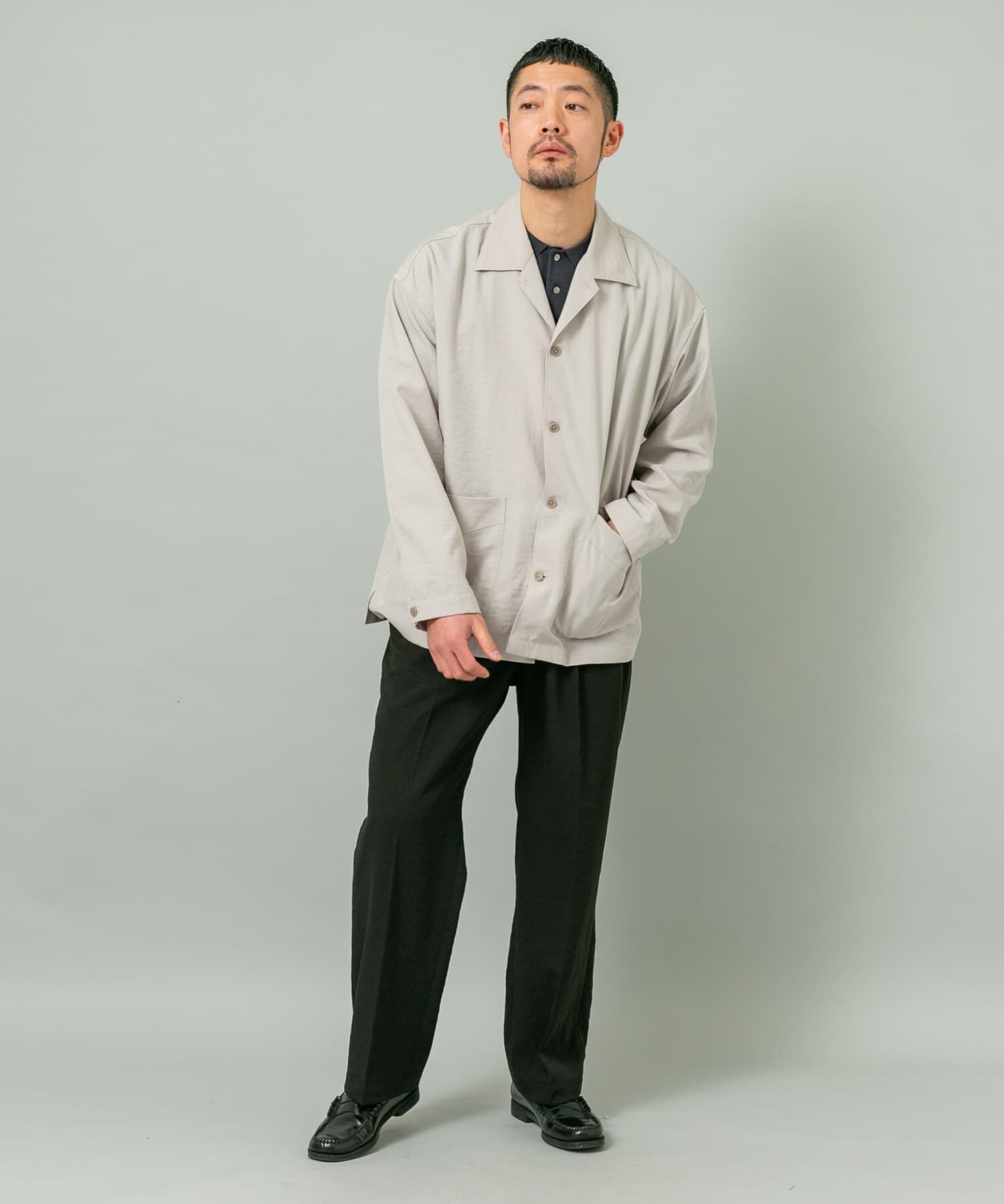 URBAN RESEARCH ROSSO「『セットアップ対応』ドライイージーシャツジャケット」|ノーカラーコート|