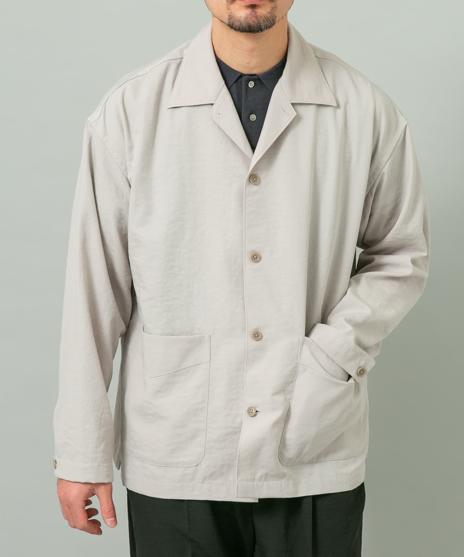 URBAN RESEARCH ROSSO「『セットアップ対応』ドライイージーシャツジャケット」|ノーカラーコート|