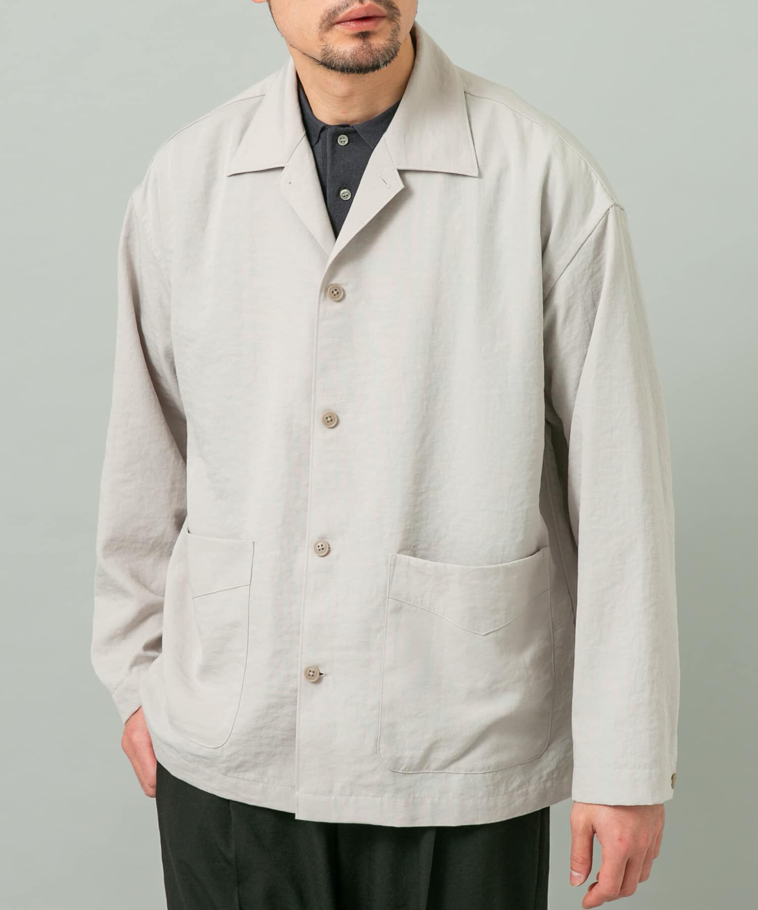 URBAN RESEARCH ROSSO「『セットアップ対応』ドライイージーシャツジャケット」|ノーカラーコート|