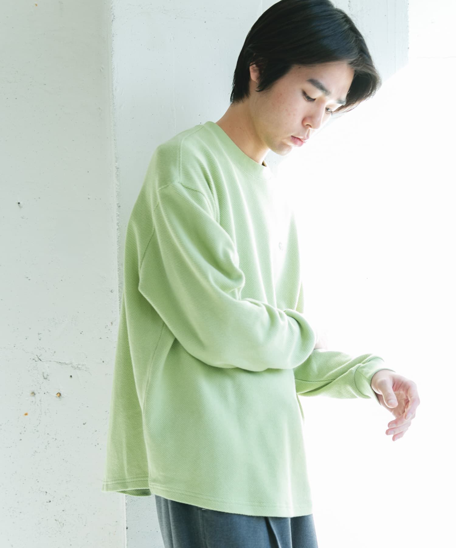 URBAN RESEARCH DOORS「『別注』LACOSTE&times;DOORS　THICK PIQUE ROUND LONG-SLEEVE」|Tシャツ・カットソー|
