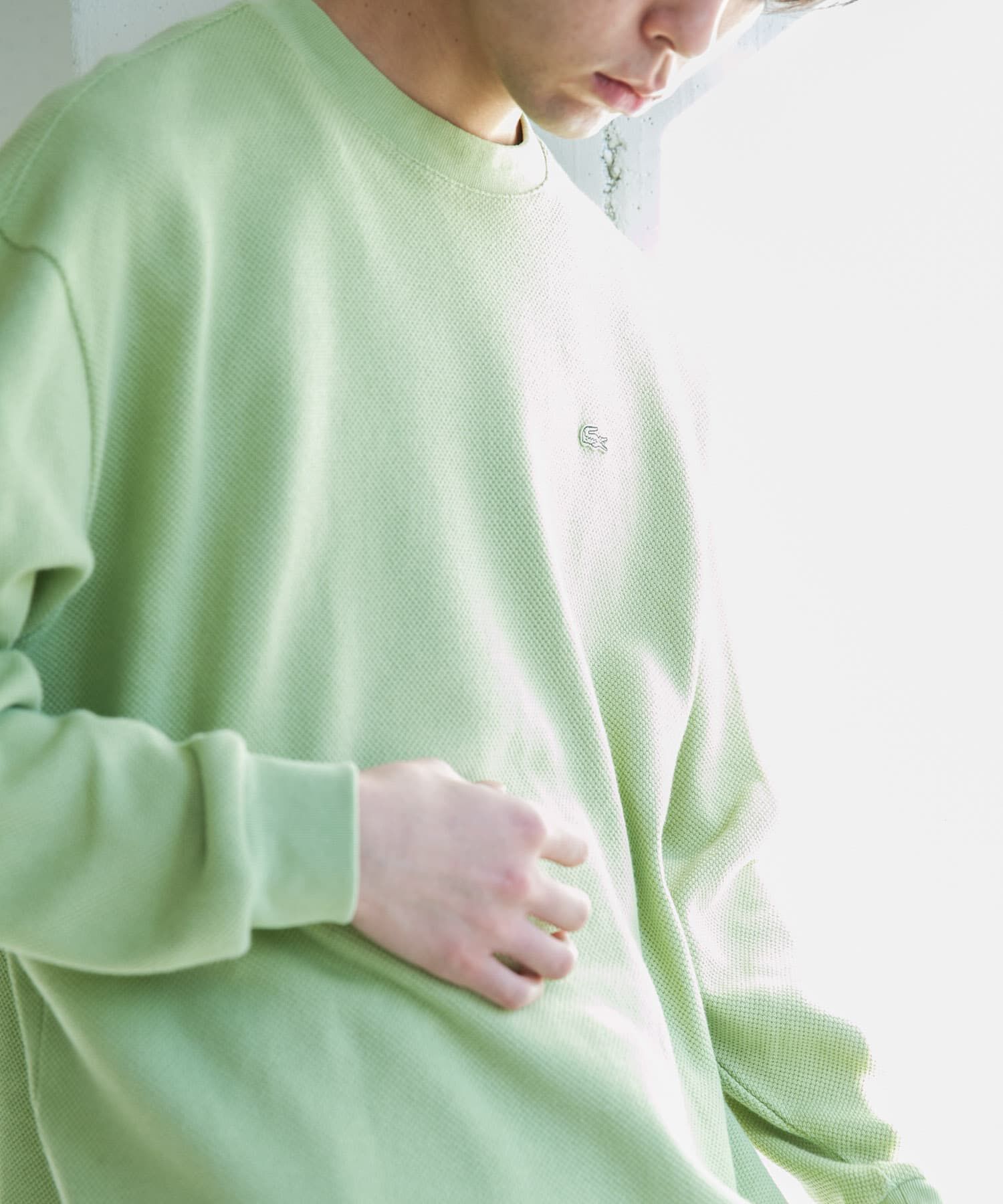 URBAN RESEARCH DOORS「『別注』LACOSTE&times;DOORS　THICK PIQUE ROUND LONG-SLEEVE」|Tシャツ・カットソー|