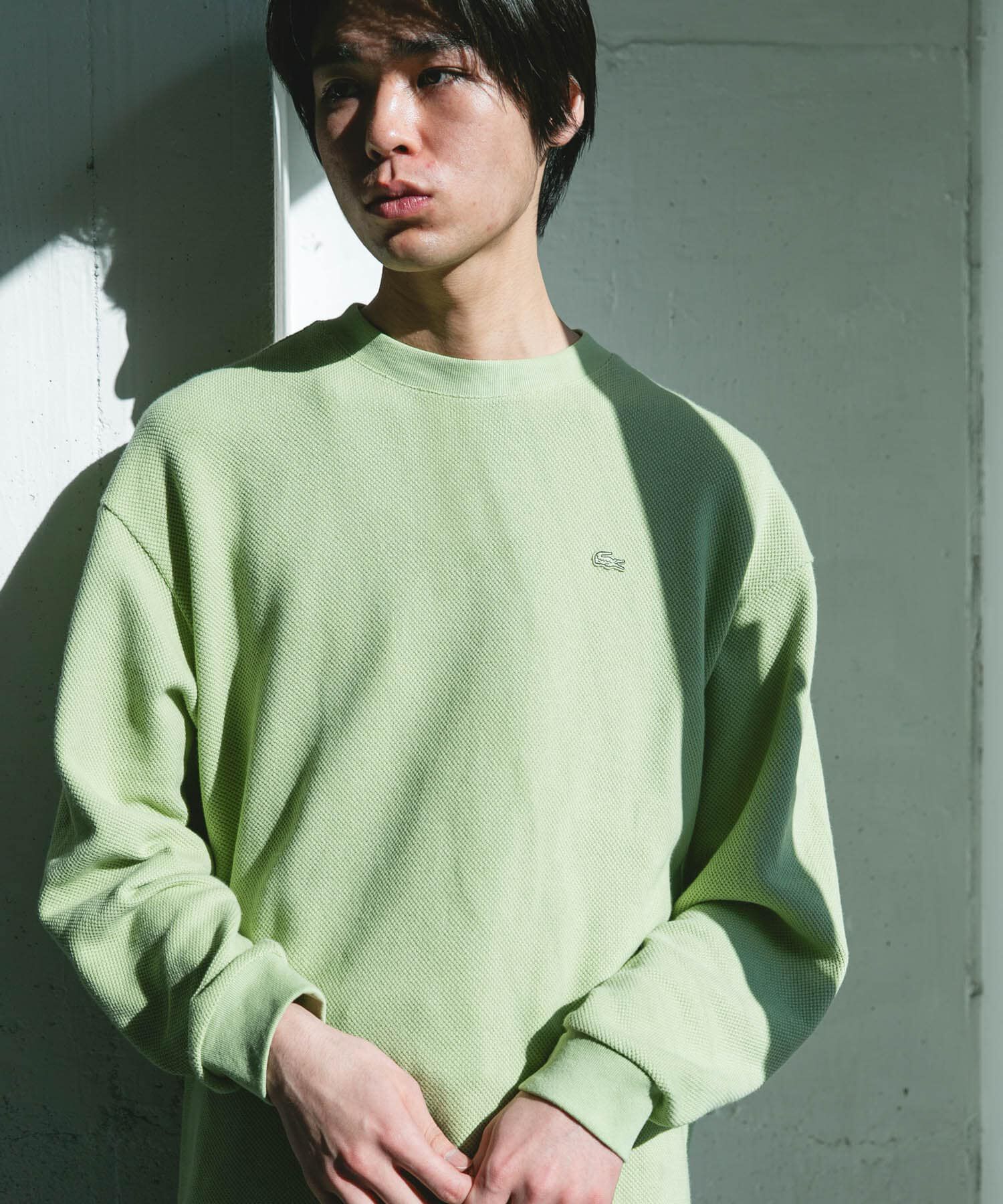 URBAN RESEARCH DOORS「『別注』LACOSTE&times;DOORS　THICK PIQUE ROUND LONG-SLEEVE」|Tシャツ・カットソー|